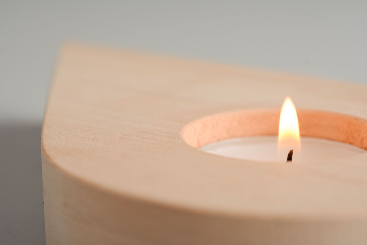 Wooden blank candle holder Drop photo 3