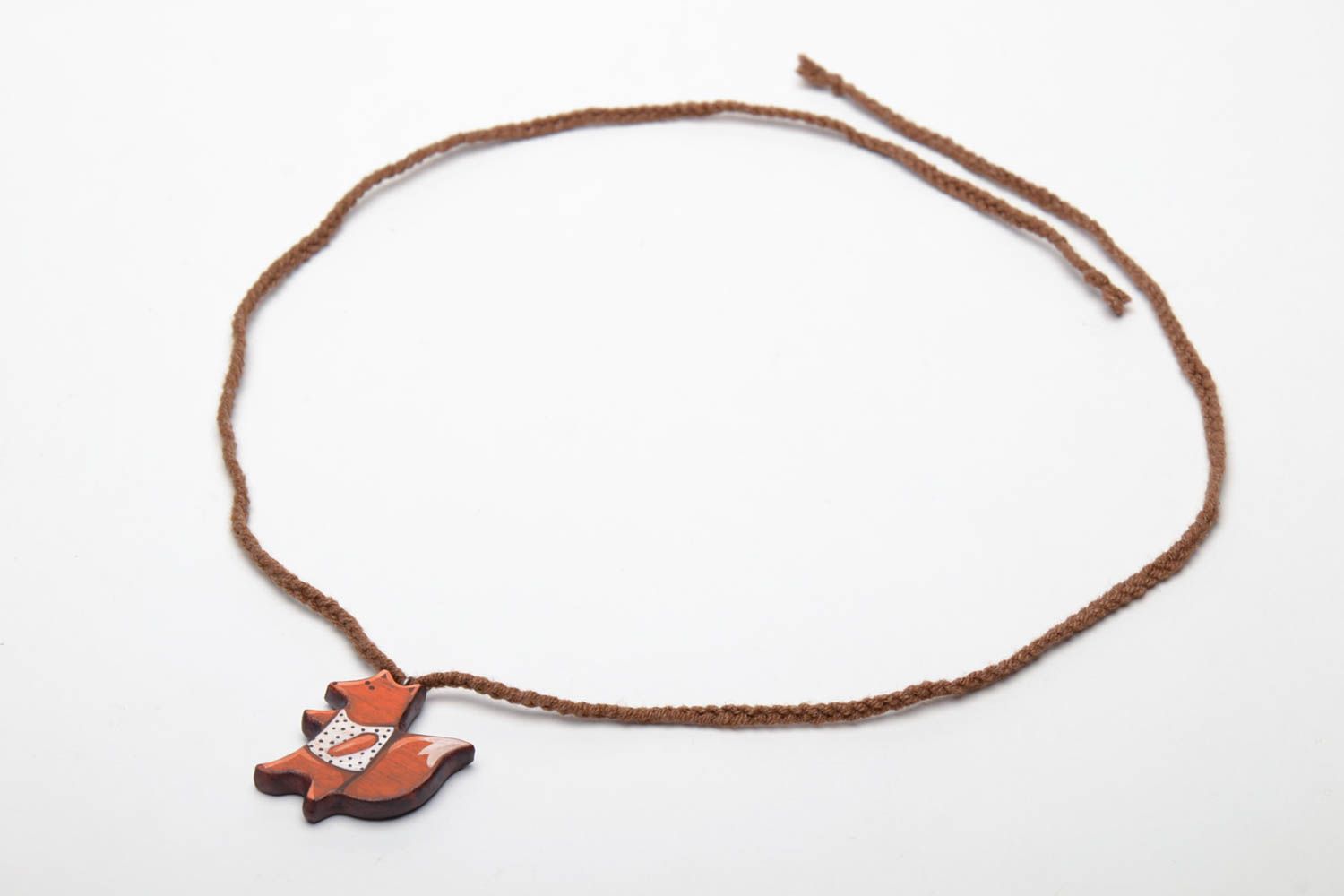 Wooden pendant in the shape of fox photo 2