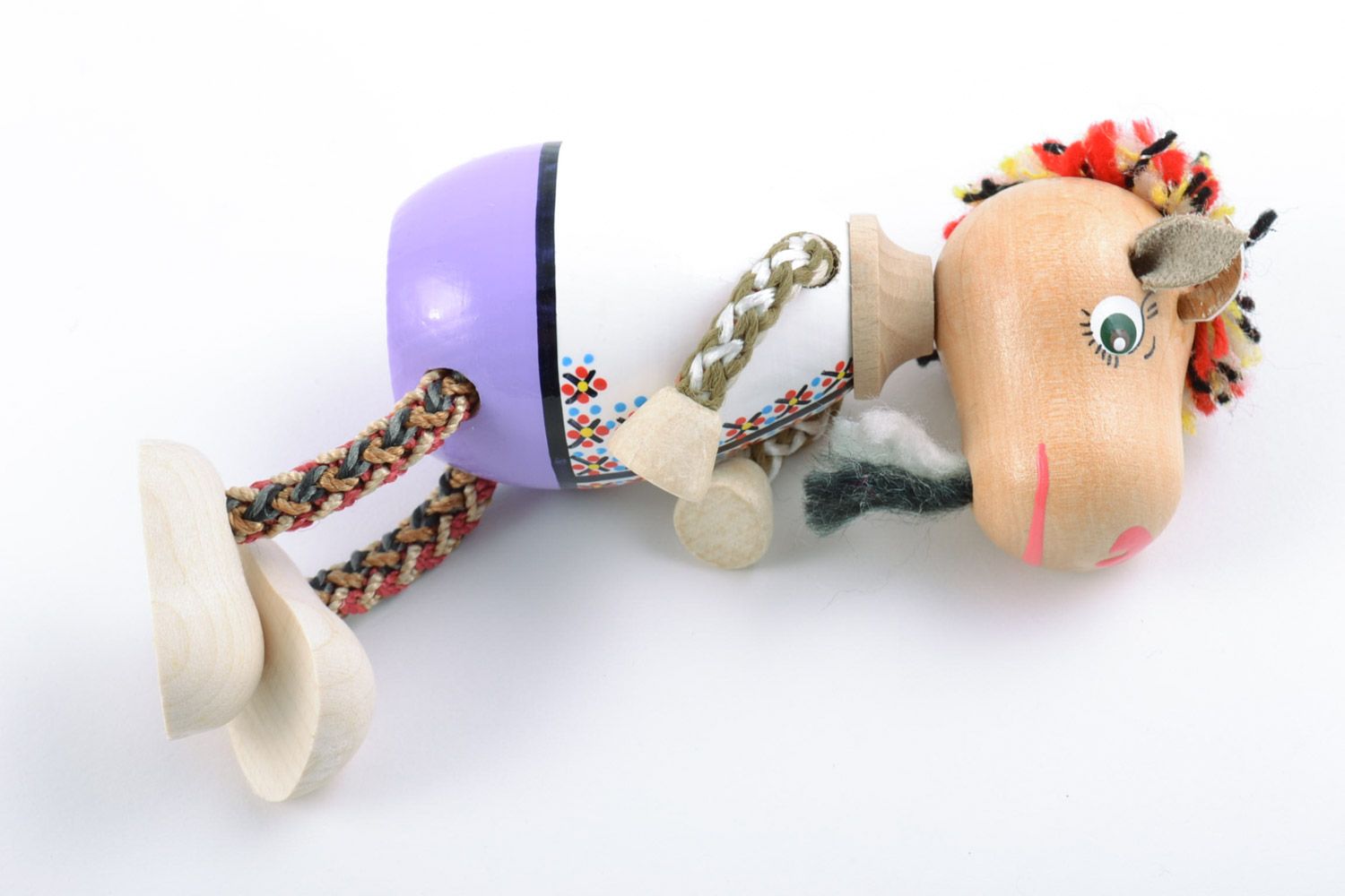 Деревянная игрушка козлик экологически чистая ручной работы авторская детская фото 4