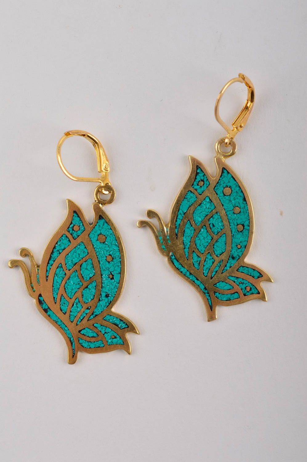 Handmade Eastern earrings designer brass accessory feminine earrings gift photo 5