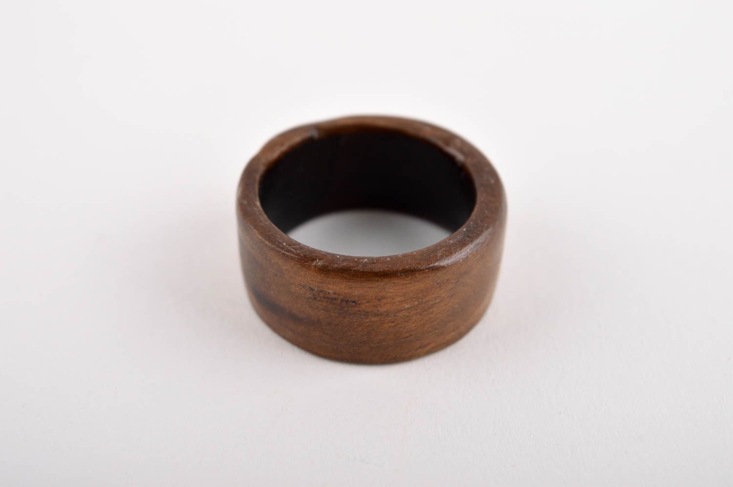 Женское кольцо украшение ручной работы деревянное украшение лаконичное фото 2