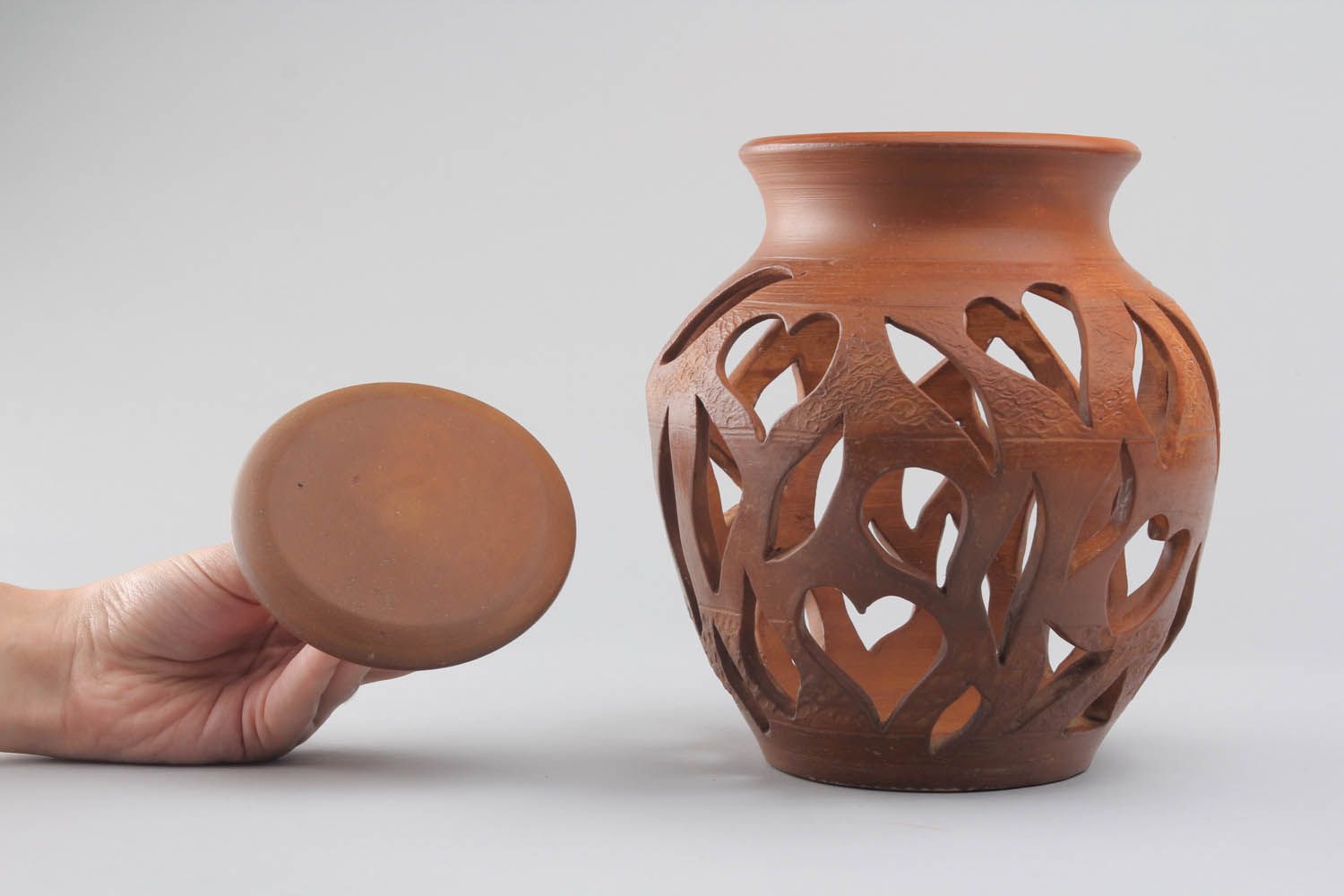 Lâmpada de aroma de cerâmica decorativa feito à mão decoração de argila artesanal  foto 5