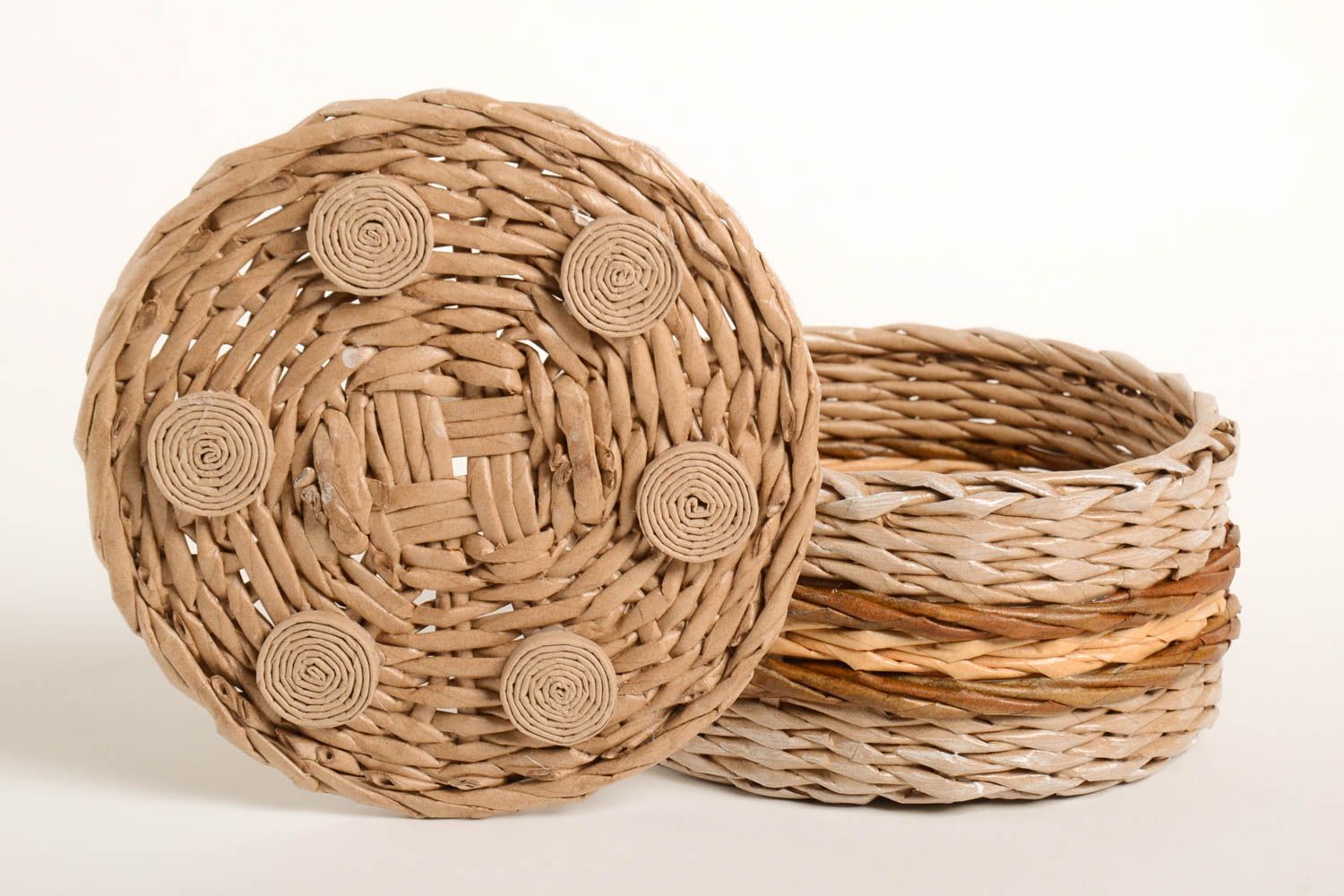 Beautiful woven basket unusual designer box stylish lovely kitchen utensils photo 4