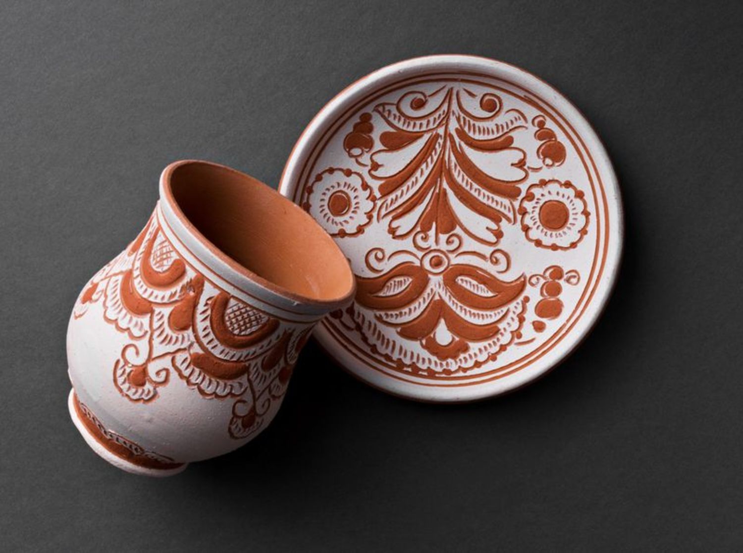 Taza cerámica con platillo foto 2