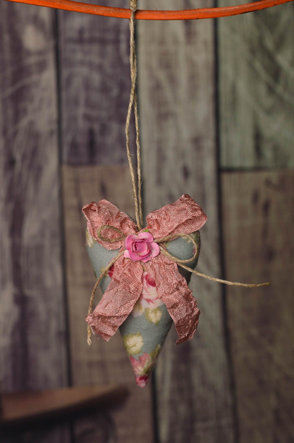 Handmade designer hanging stylish cute soft heart decorative use only photo 1