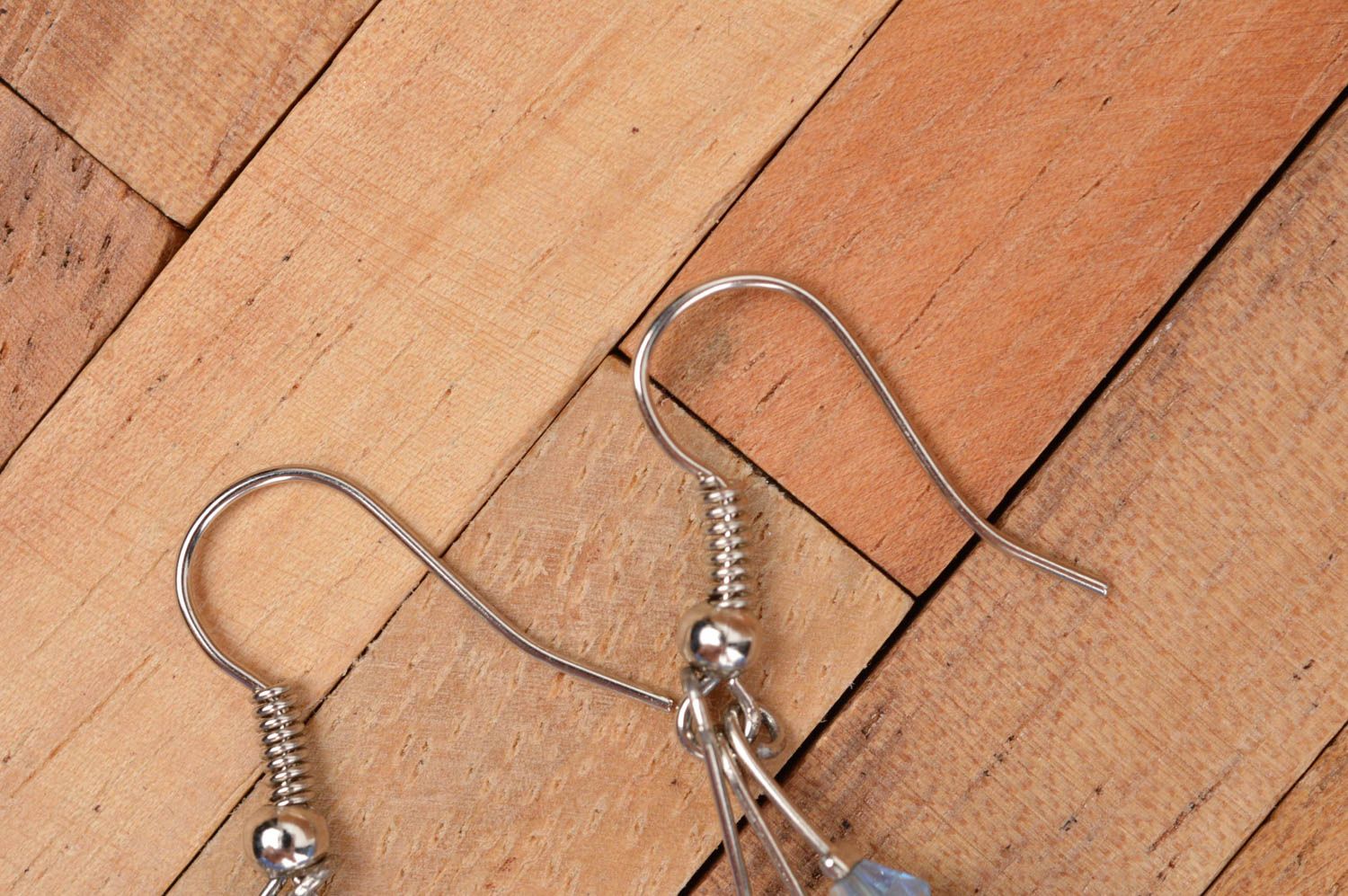 Glass beaded earrings handmade lampwork earrings glass jewelry fashion accessory photo 4
