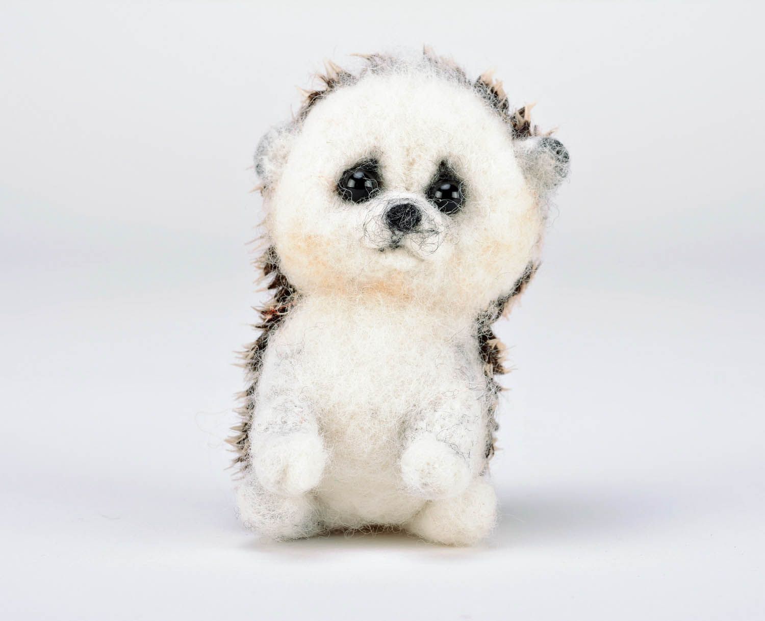 Toy made of felting wool Hedgehog photo 4