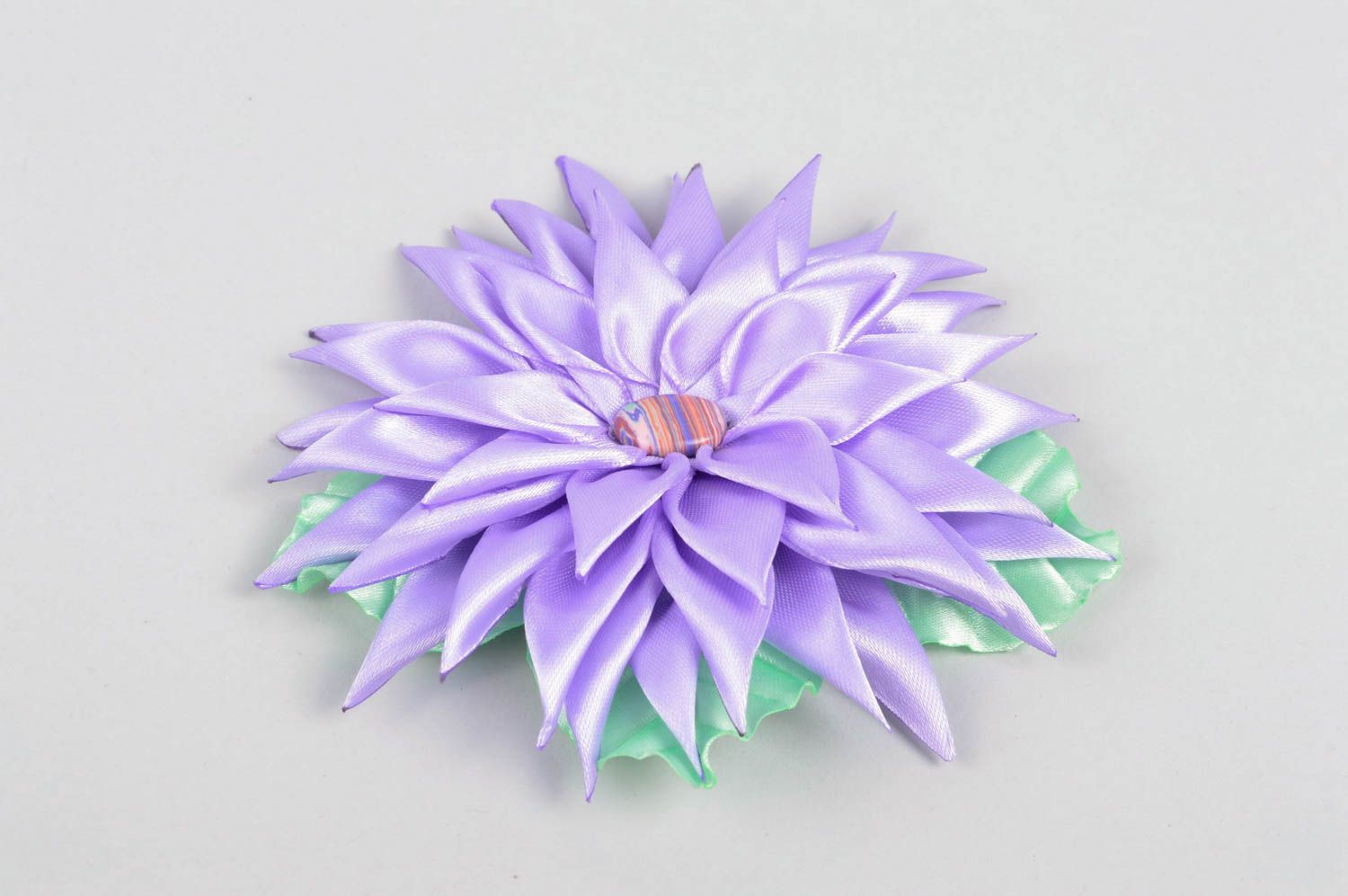 Lila schöne Blume Haarspange handgemachter Schmuck Accessoire für Mädchen foto 2
