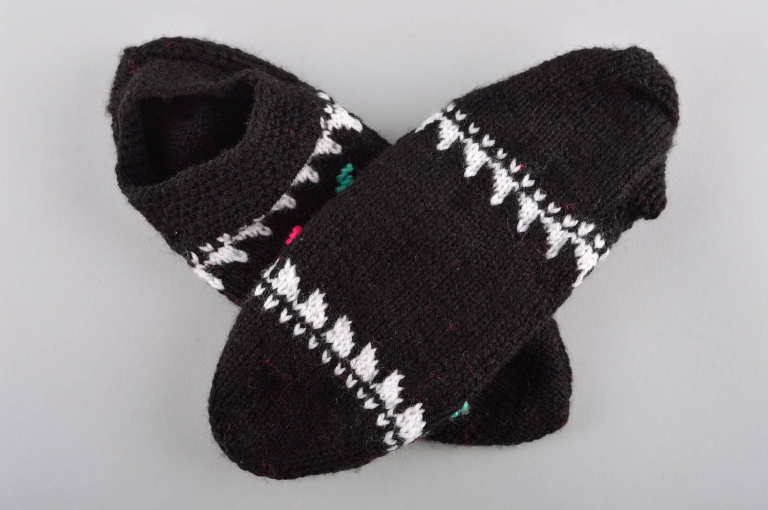 Изделие вязаное носки ручной работы зимние носки вязаный аксессуар теплые носки фото 5