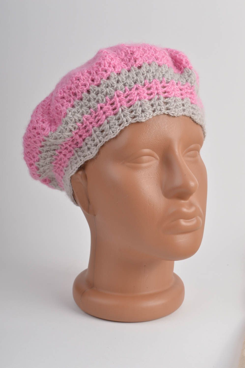 Handmade crochet beret baby hat crochet hats for babies accessories for girls photo 2
