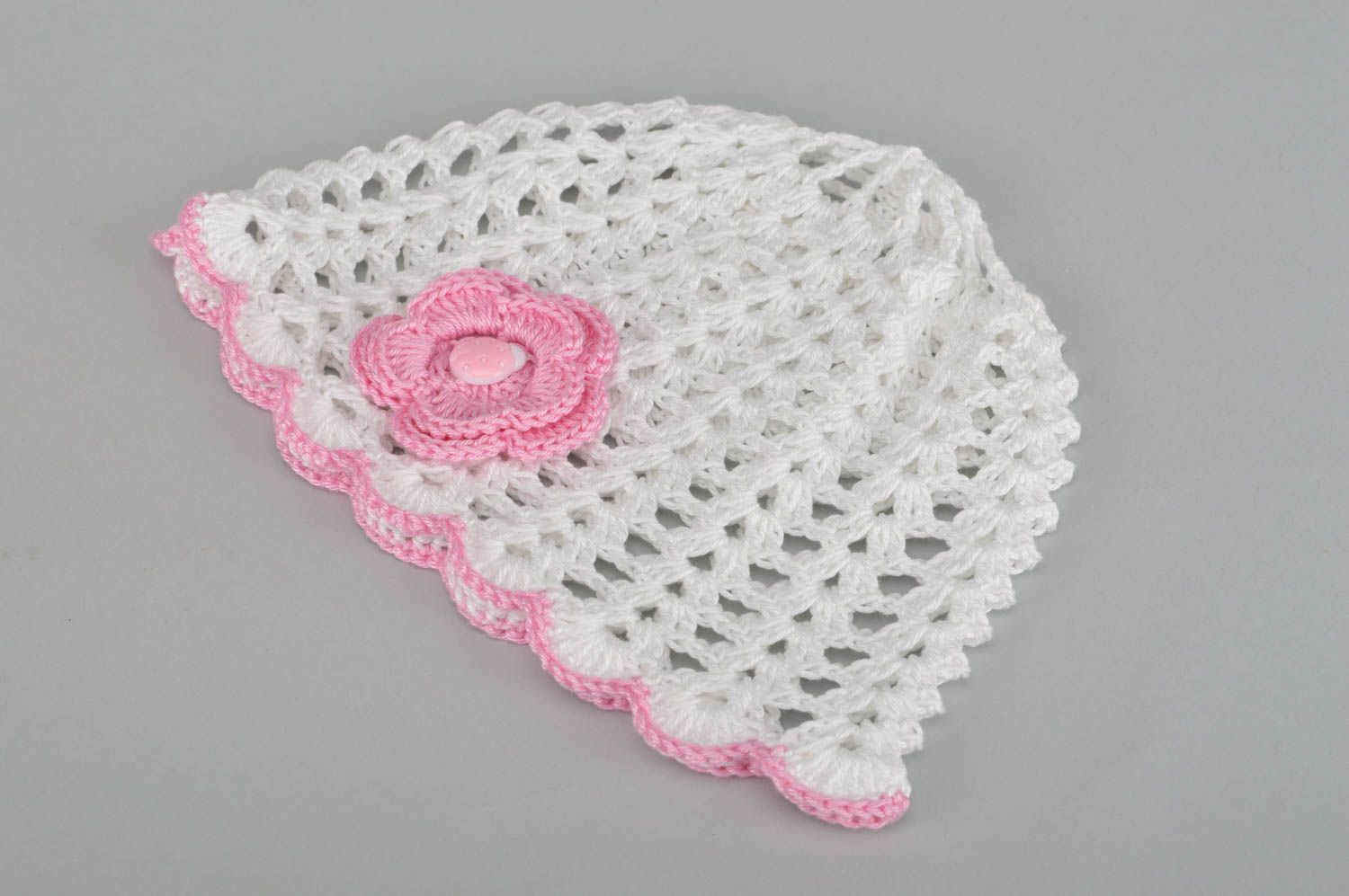 Gorro infantil tejido a crochet ropa para niñas hecha a mano accesorios de moda foto 2