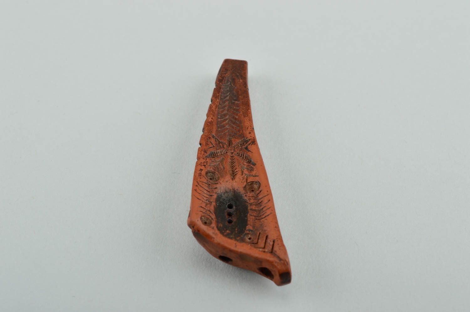 Pipa de barro artesanal accesorio para fumador original regalo para hombres foto 4