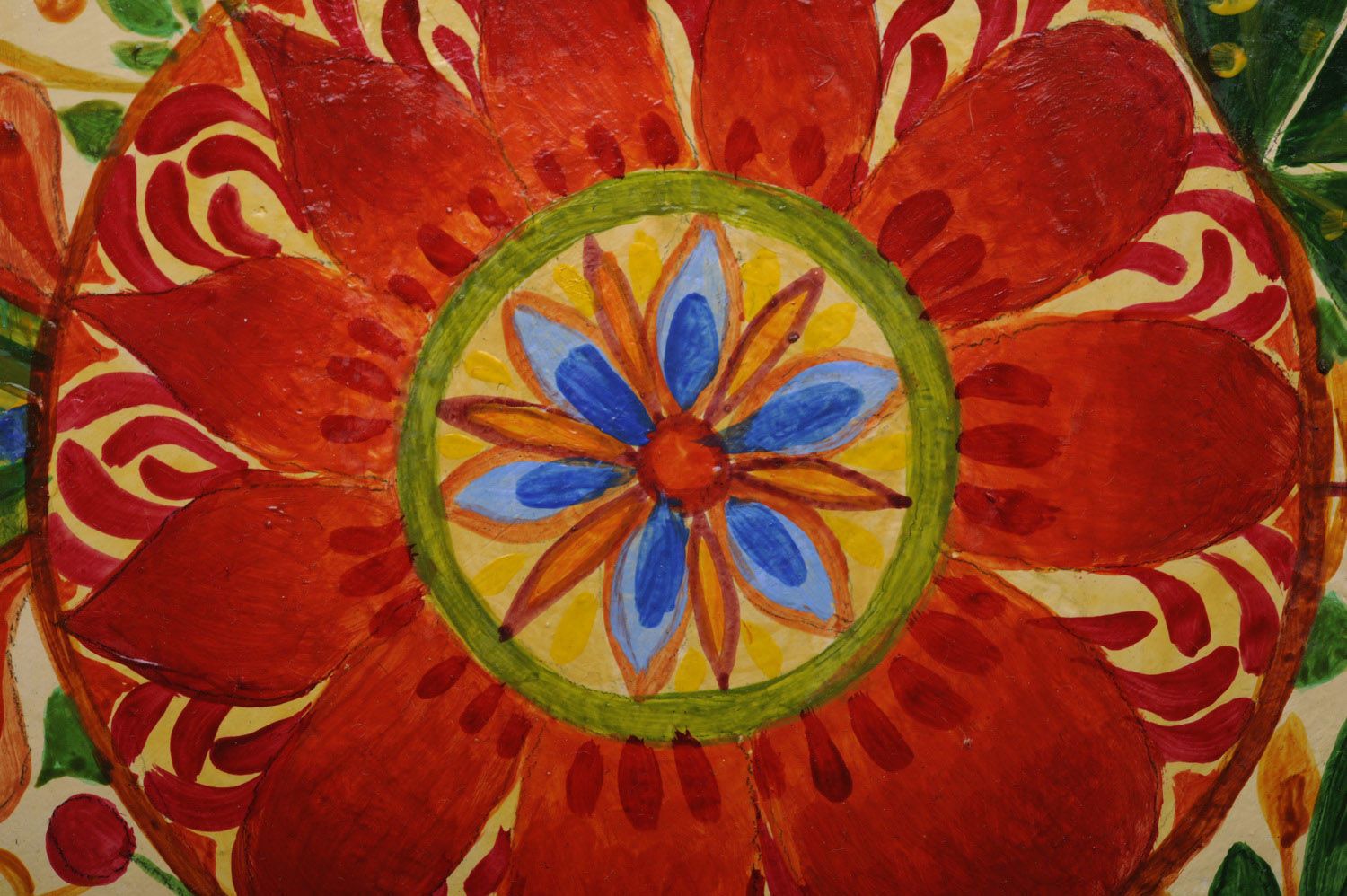 Gemälde mit Acrylfarben Blume des Ledens foto 5