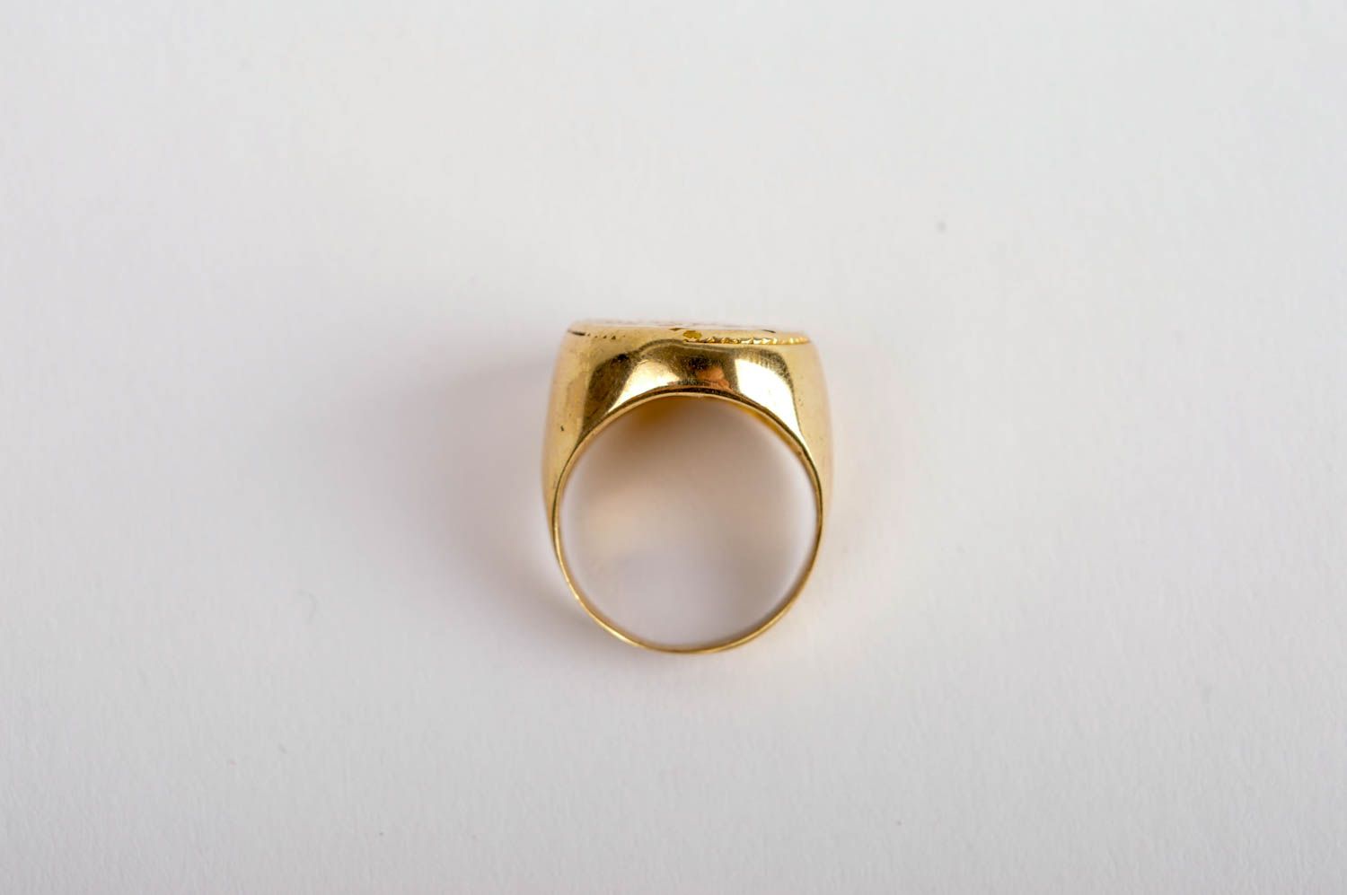 Handmade unusual ring unisex accessory metal ring brass designer ring photo 5