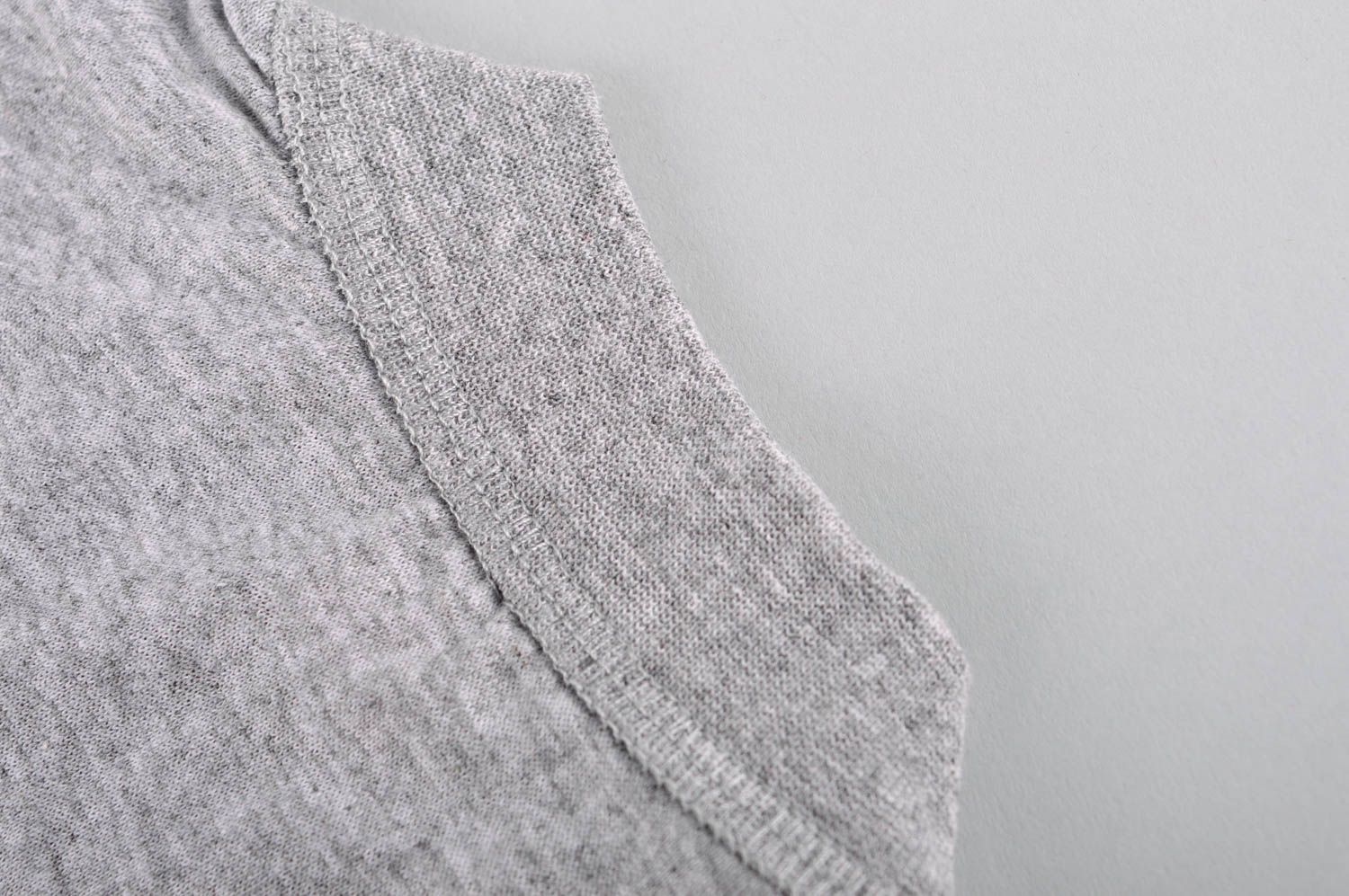 Camiseta de moda gris de algodón hecha a mano regalo personalizado ropa femenina foto 4