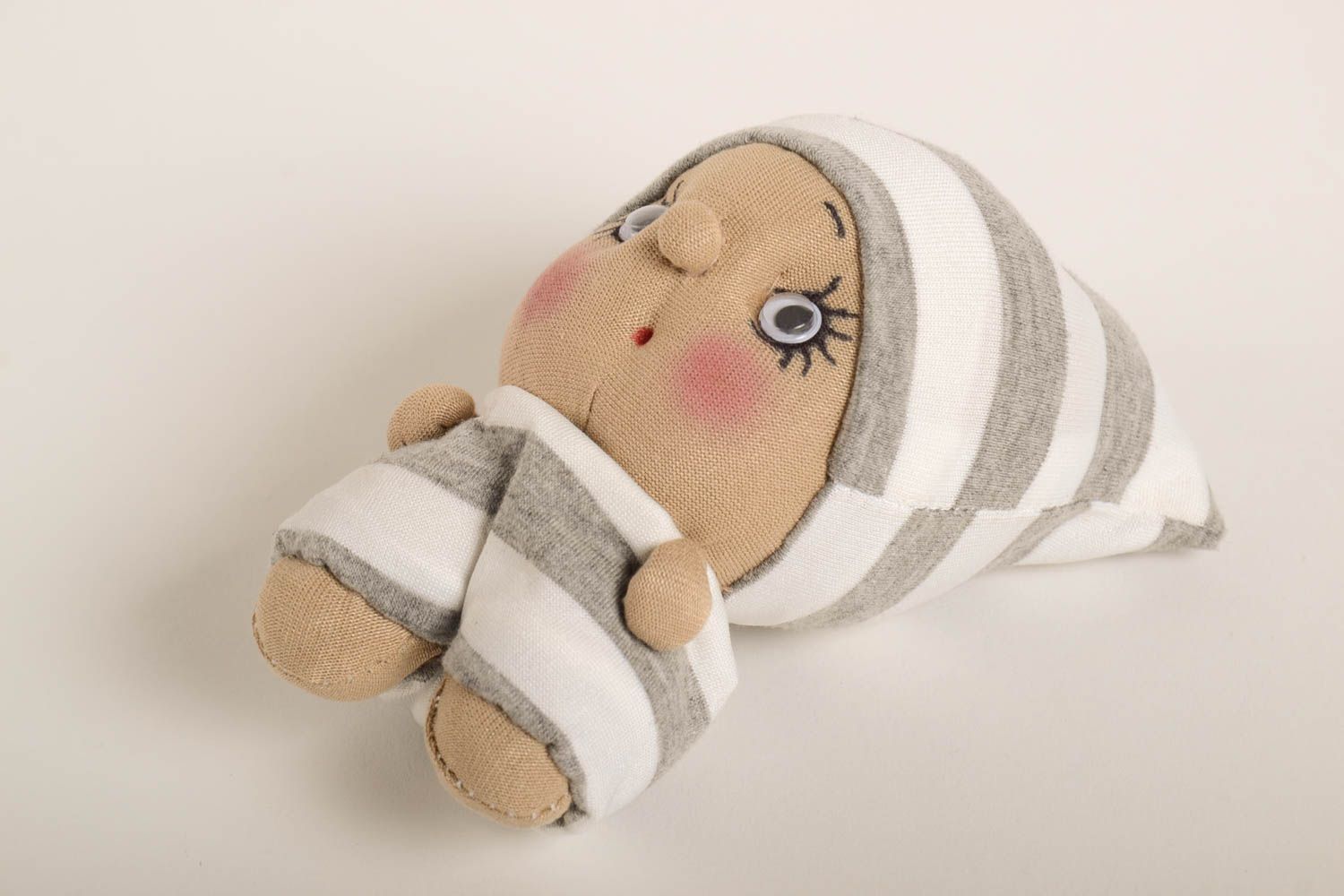 Designer textile toy handmade lovely accessories unusual beautiful doll photo 4
