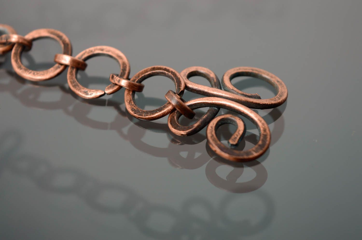 Wire wrap copper bracelet April photo 5