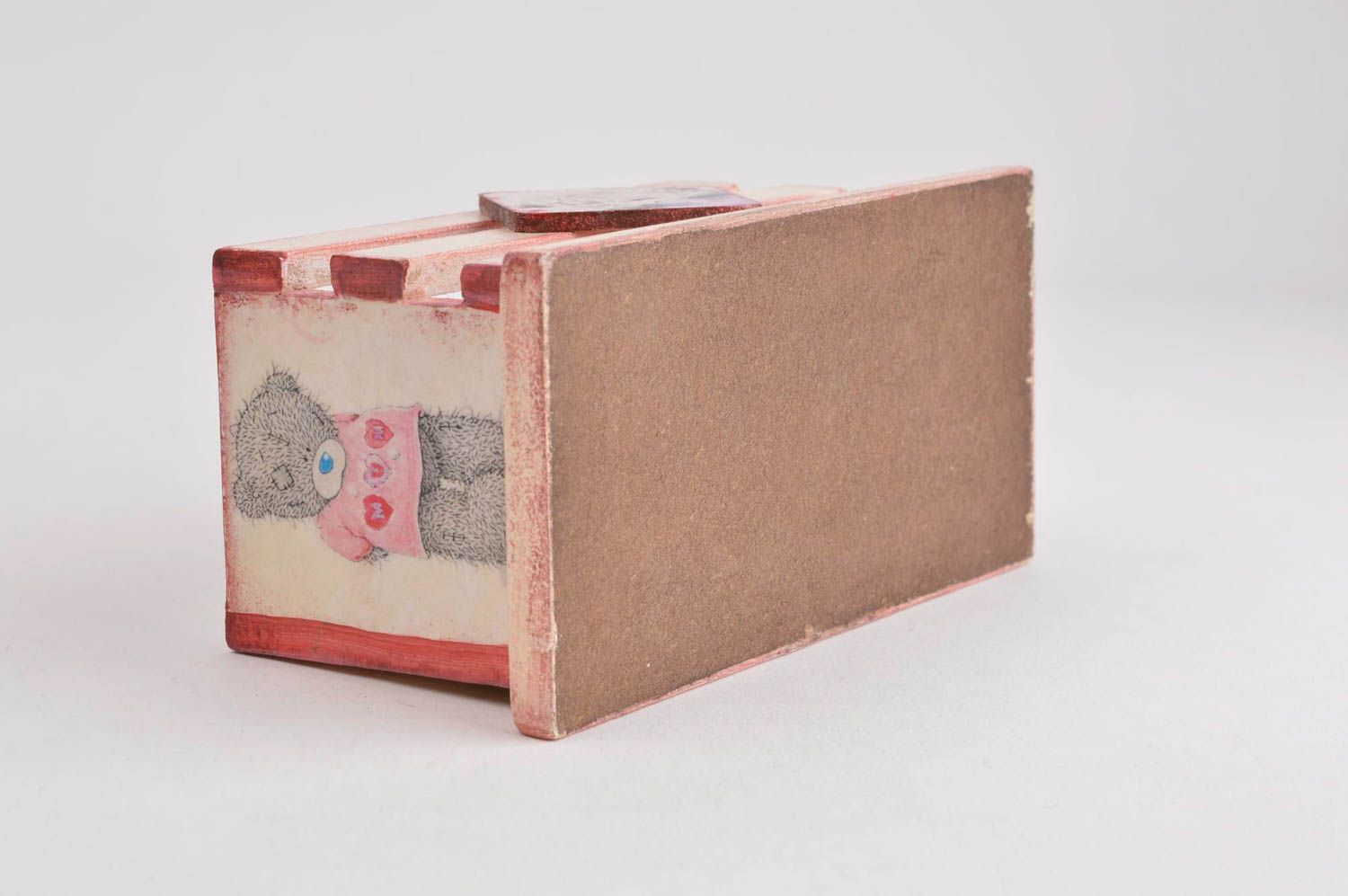 Декоративный ящик handmade коробка декупаж для подставок декор для дома  фото 4