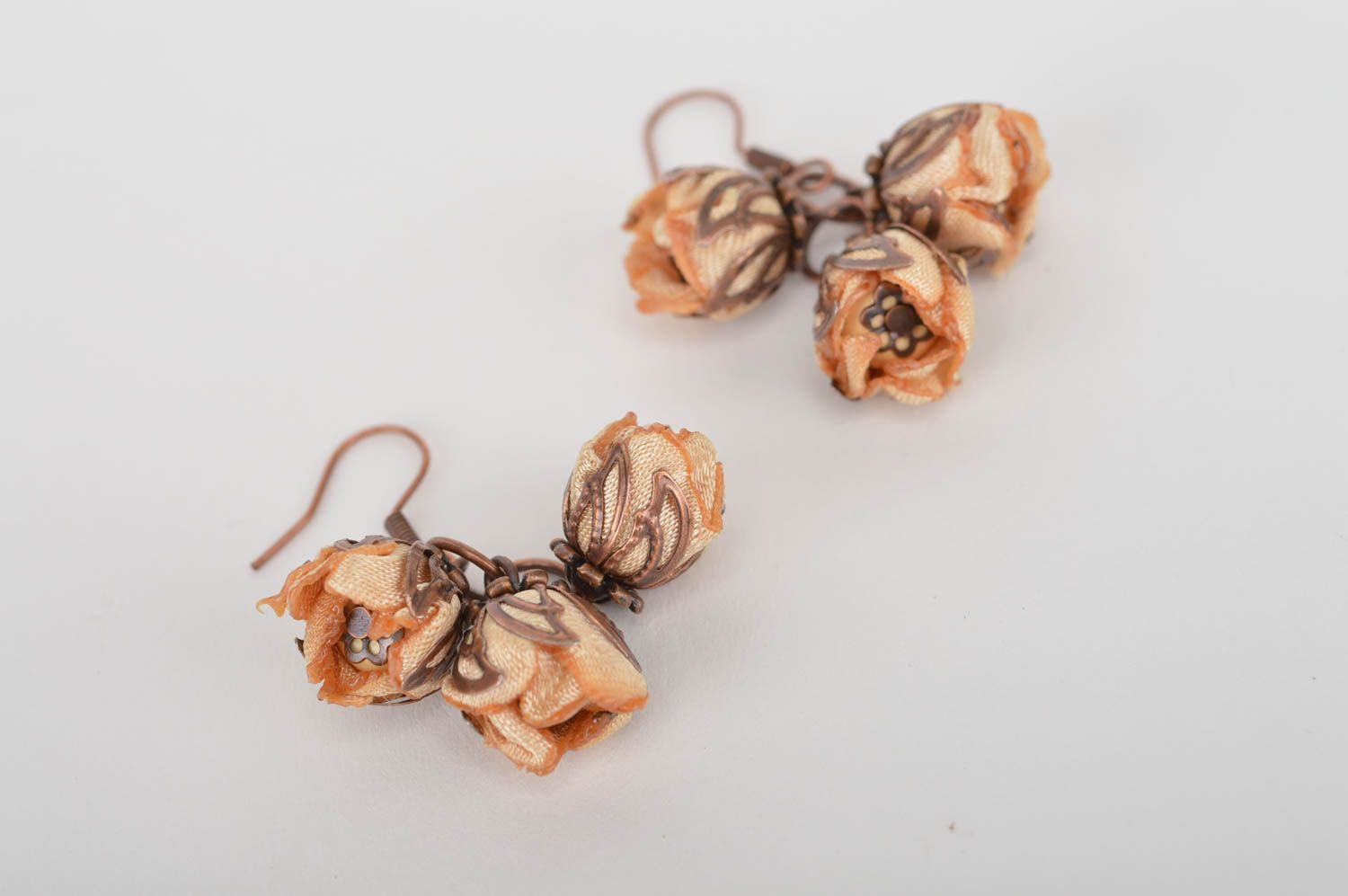 Designer Schmuck handmade Blumen Ohrringe Accessoire für Frauen schön klein foto 3