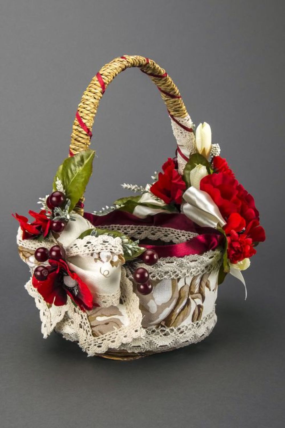 Basket with flowers photo 4