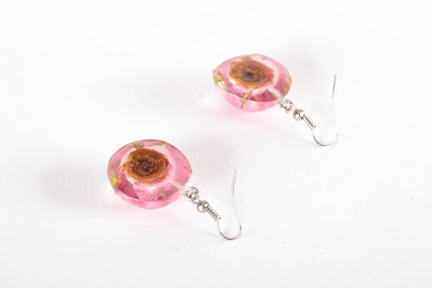Earrings made of rose buds photo 3