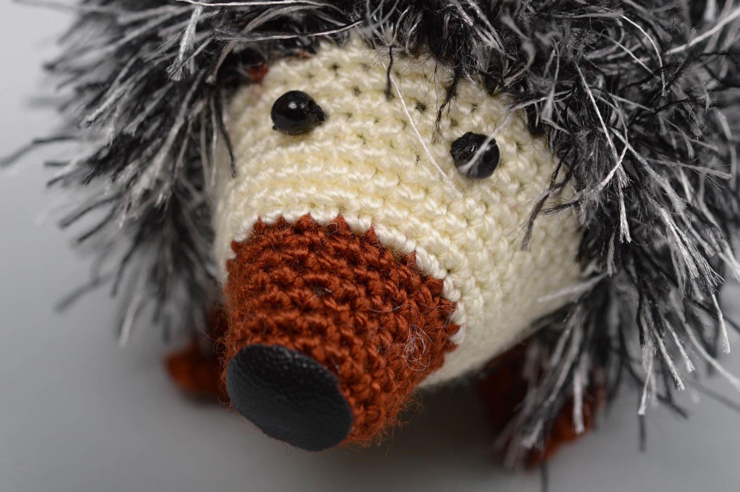 Jouet hérisson Peluche faite main tricotée au crochet décor et Cadeau enfant photo 4