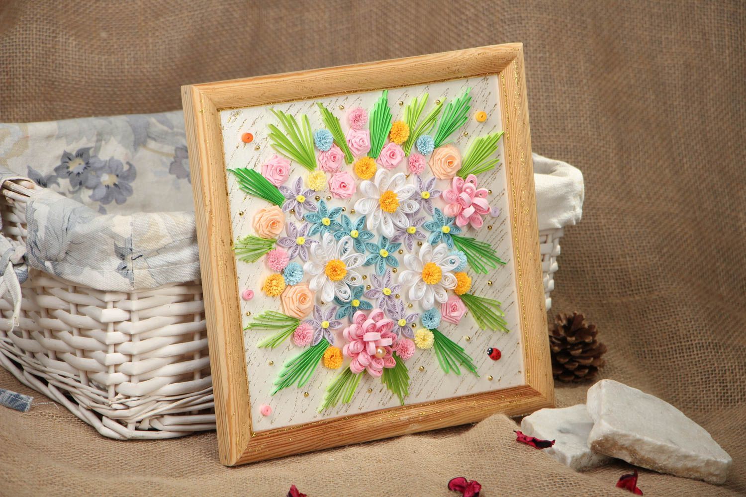 Beautiful quilling picture photo 5