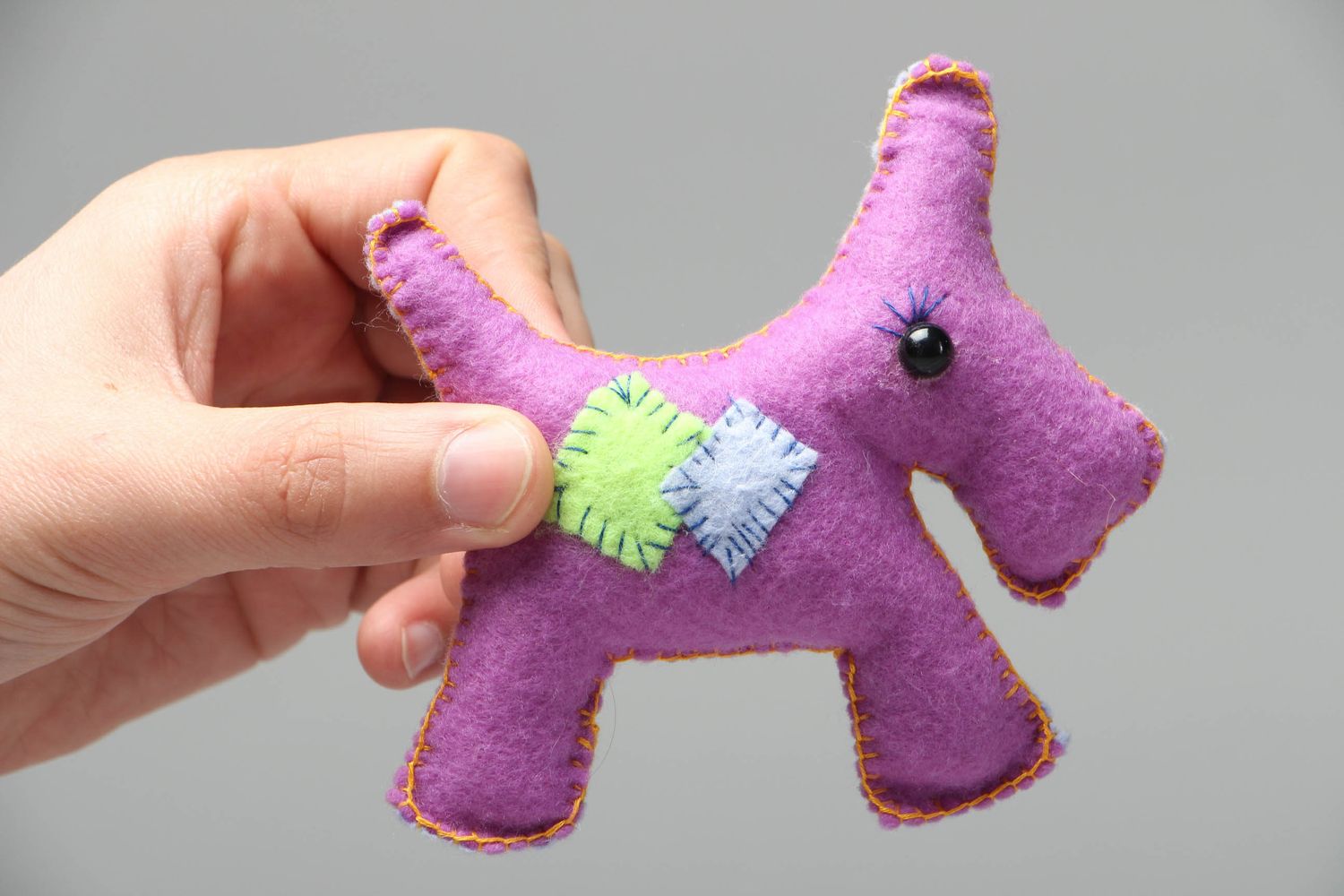 Мягкая игрушка ручной работы из фетра детская Розовая лошадка фото 3