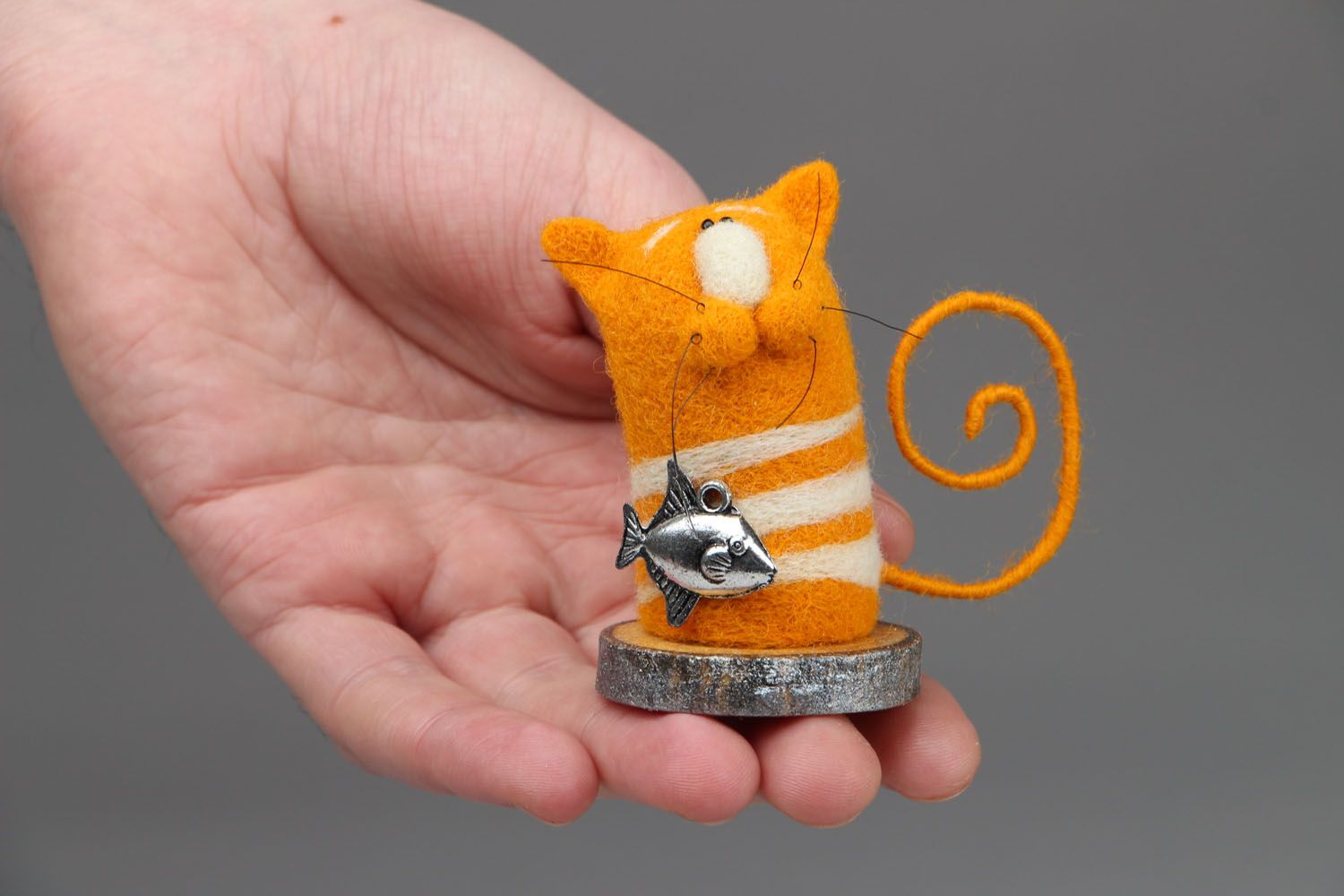 Woolen figurine Cat photo 4