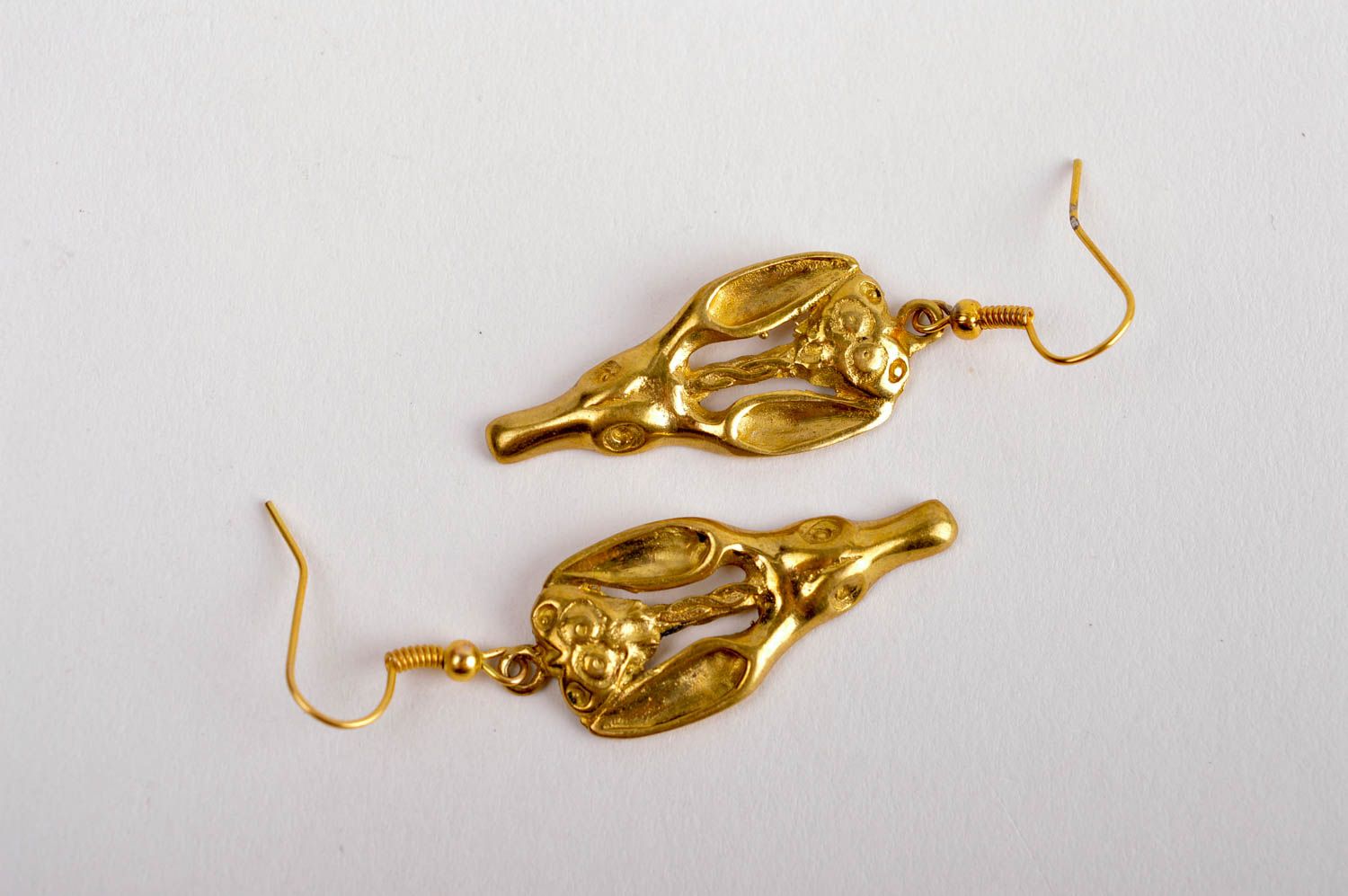 Metall Schmuck handmade ungewöhnlich lange Ohrhänger Ohrringe für Damen schön foto 5