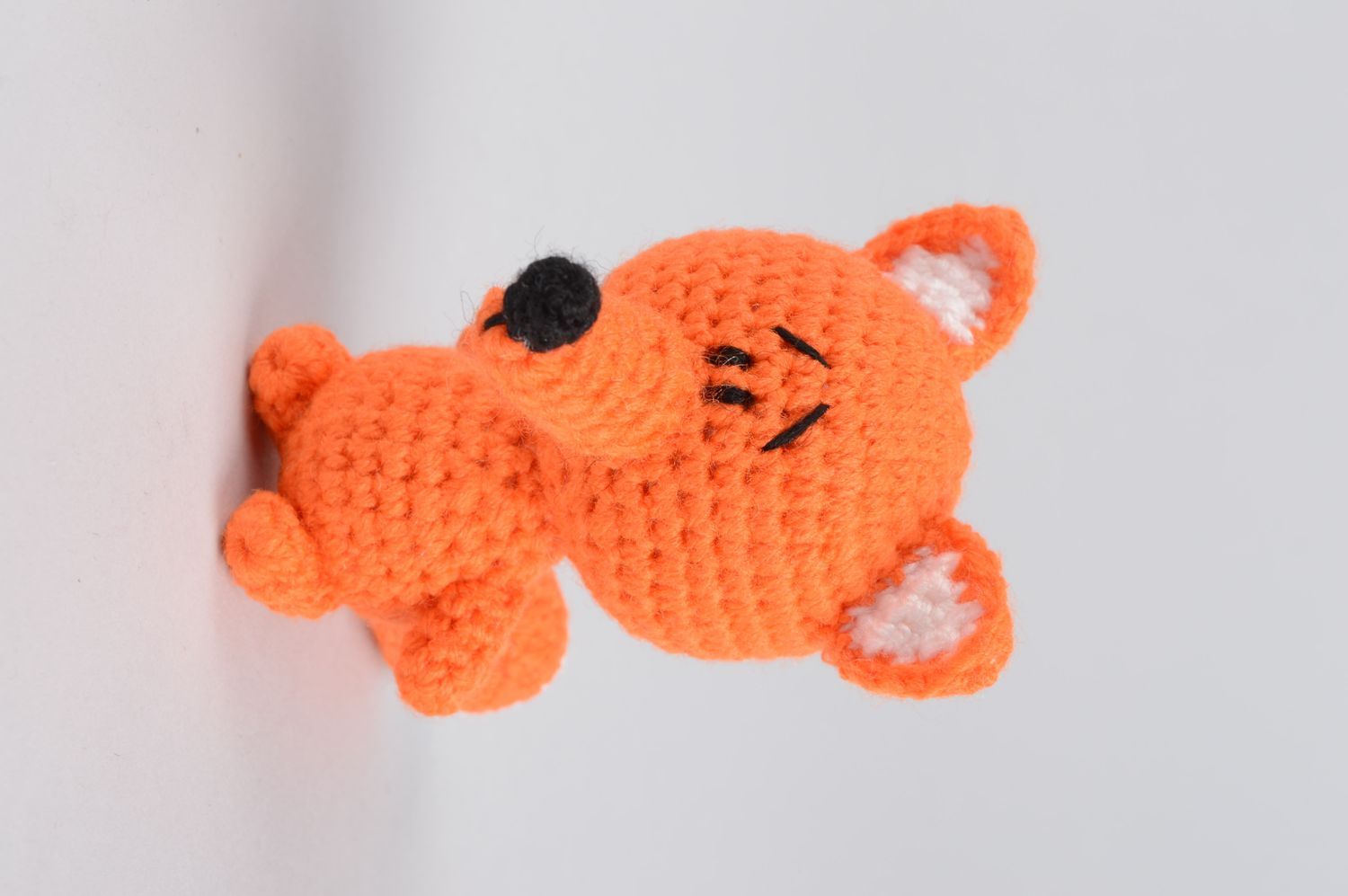 Small handmade soft fox toy crochet toy cute toys for kids handmade gifts photo 3