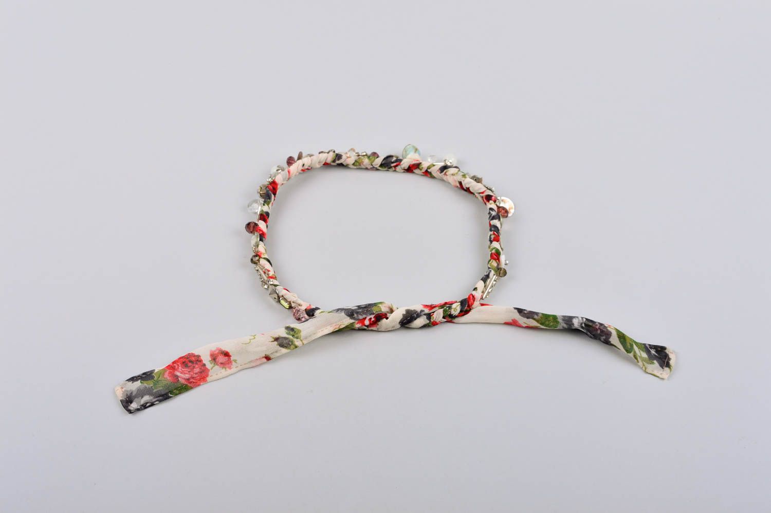 Handmade bright cute headband unusual romantic headband accessory in Greek style photo 3
