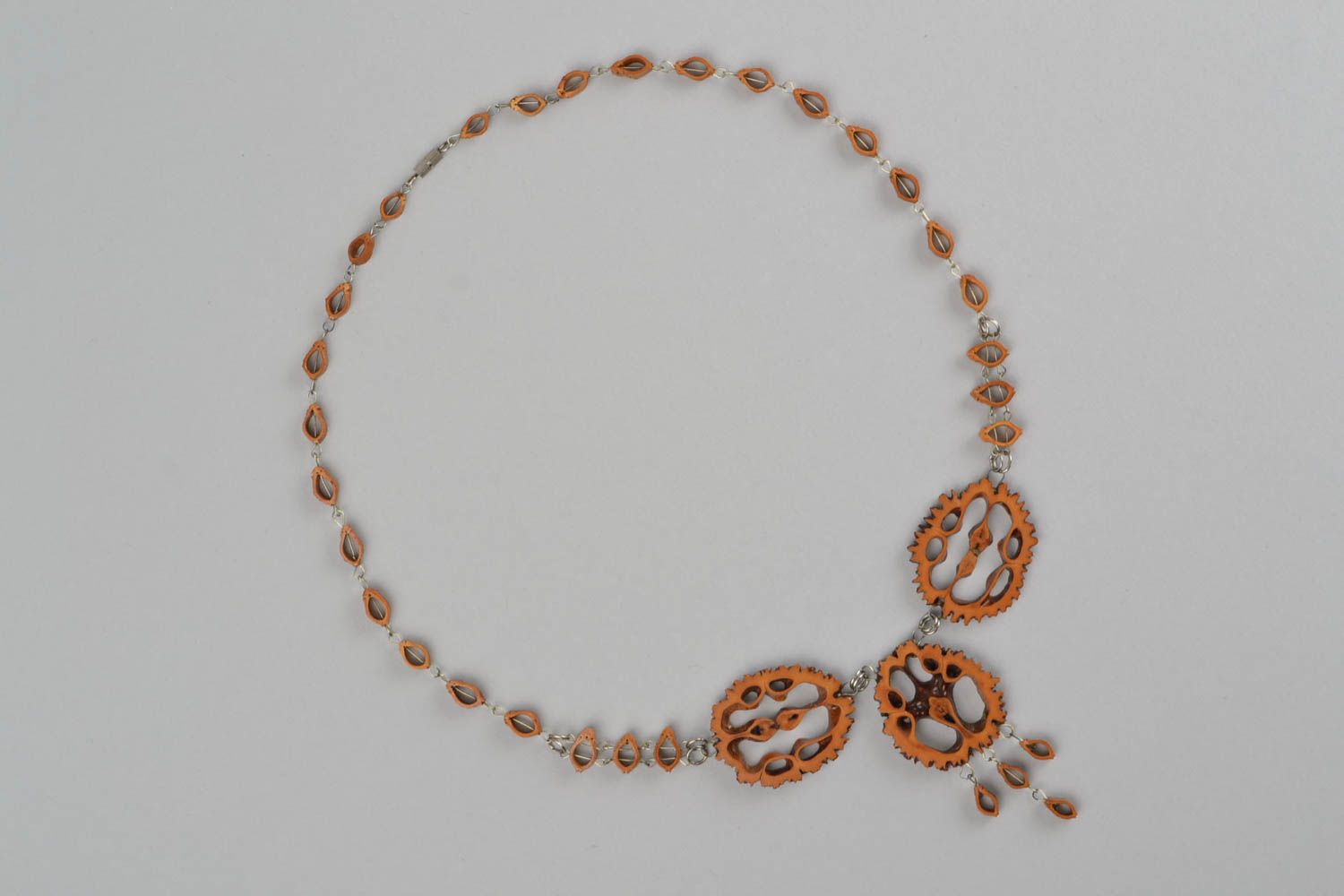 Stylish homemade botanical jewelry walnut necklace accessories for girls photo 5