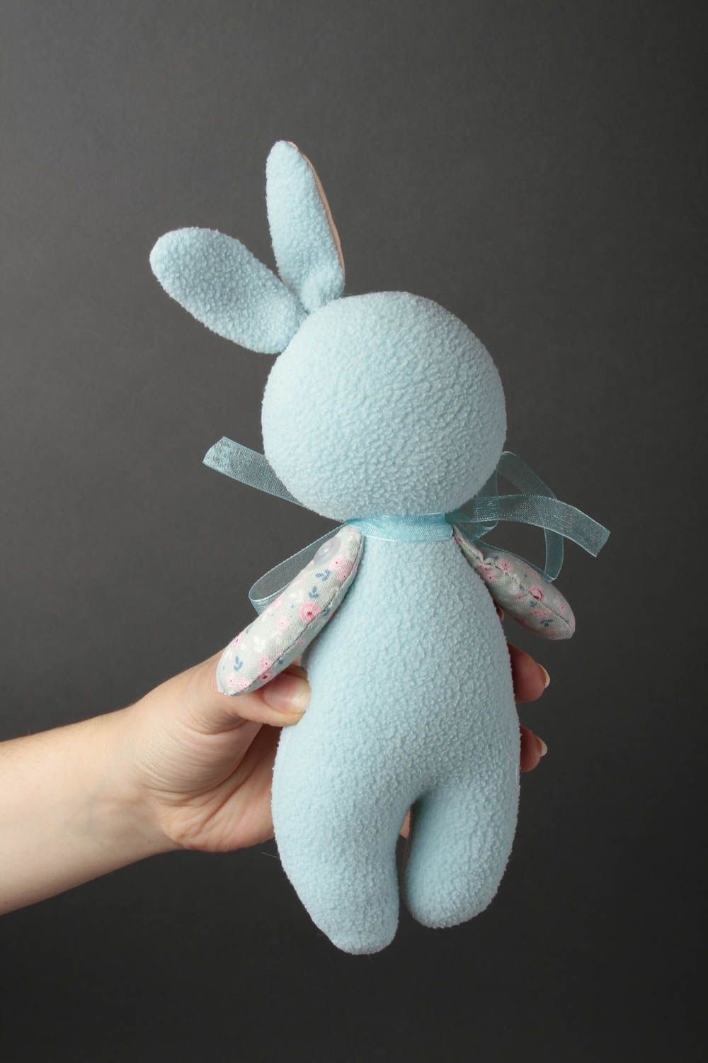 Handmade stylish soft rabbit unusual funny toy for kids designer accessory photo 2