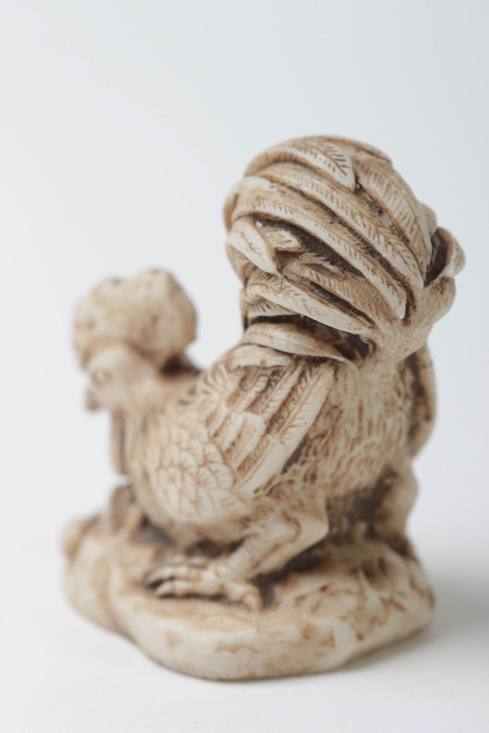 Figurine de coq fait main Statuette coq en résine polymère Objet à décorer photo 4