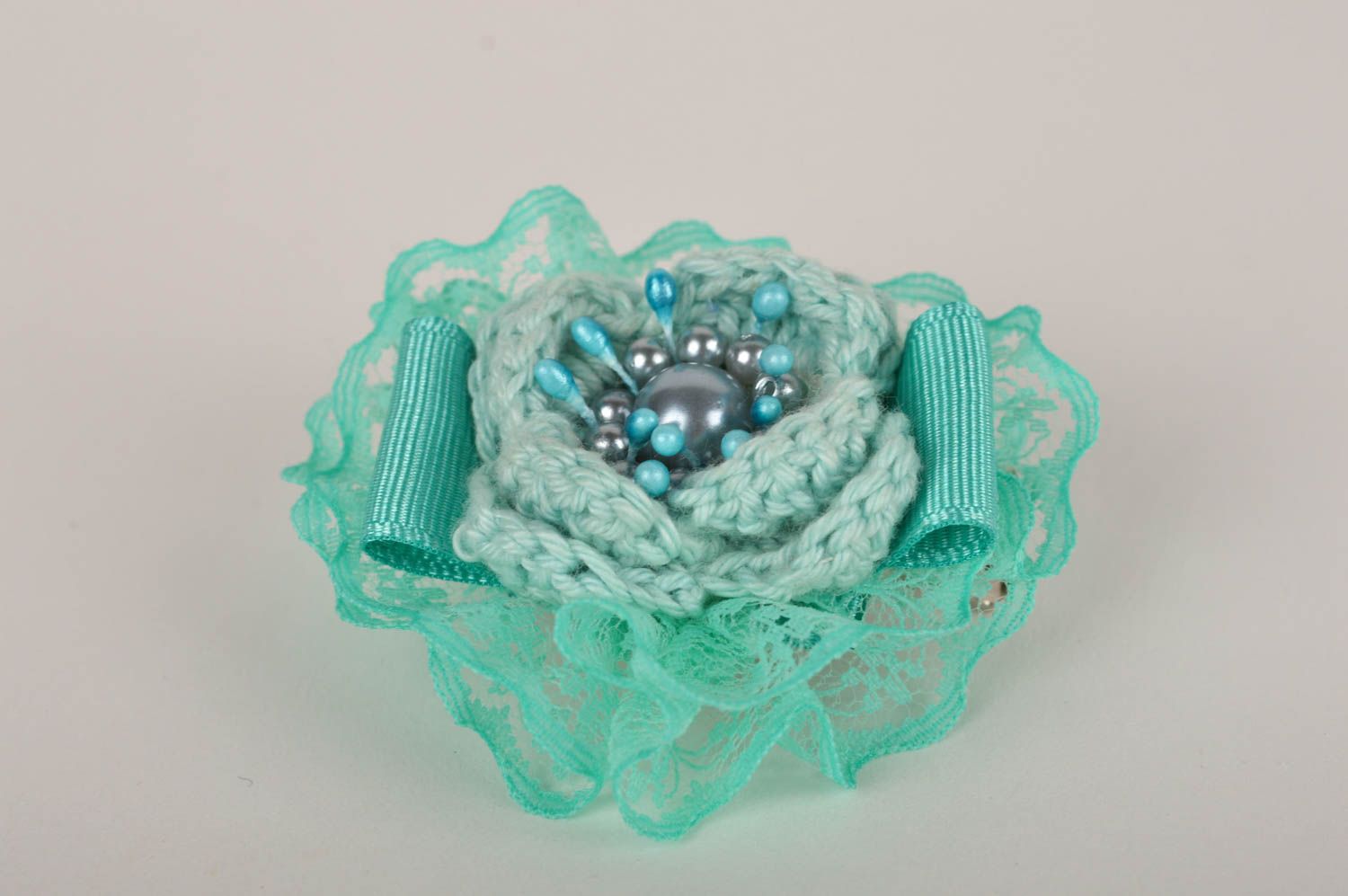 Stylish handmade flower brooch jewelry hair clip costume jewelry designs photo 4