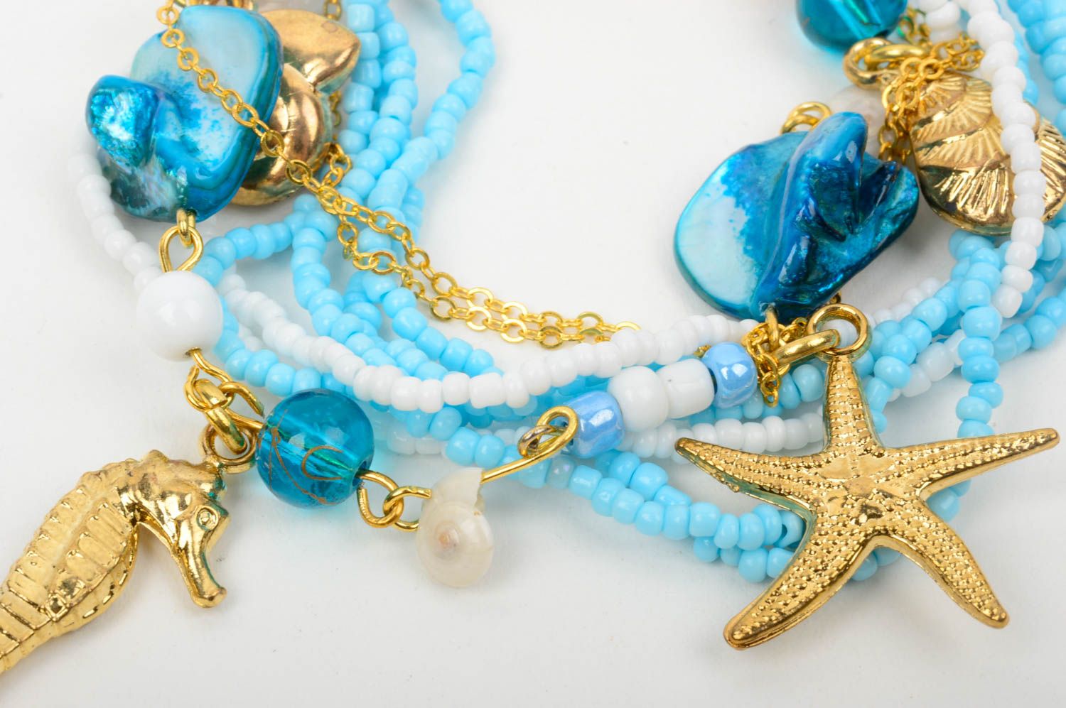 Handmade bracelet beaded bracelet for girls unusual accessory beads jewelry photo 6