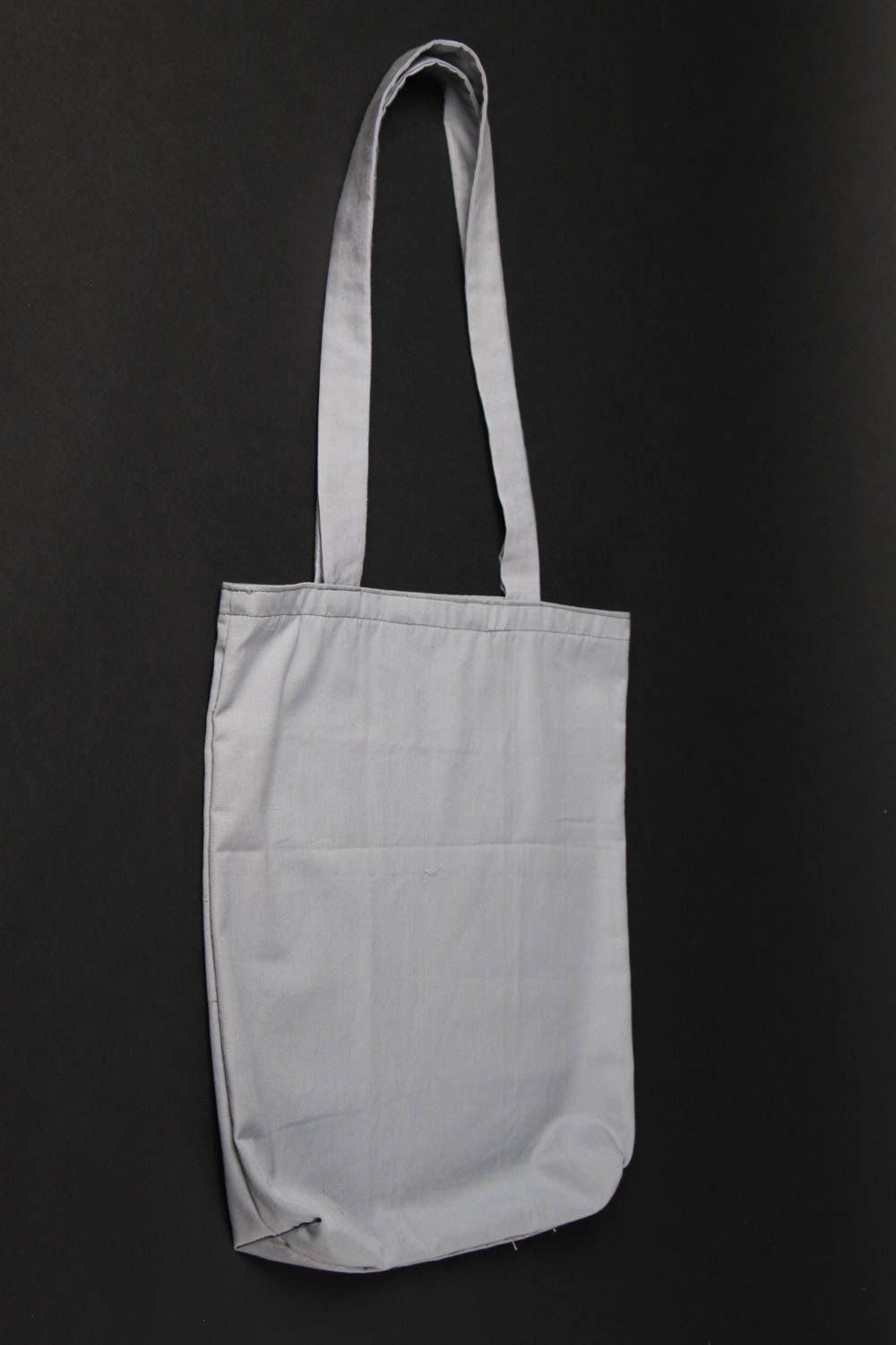Grand sac à main Accessoire femme fait main gris avec dessin Cadeau original photo 2