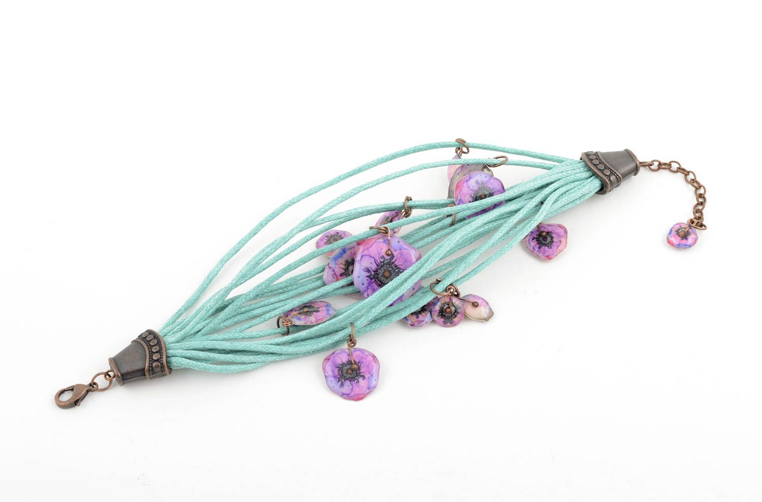 Unusual handmade woven cord bracelet wrist bracelet designs accessories for girl photo 1