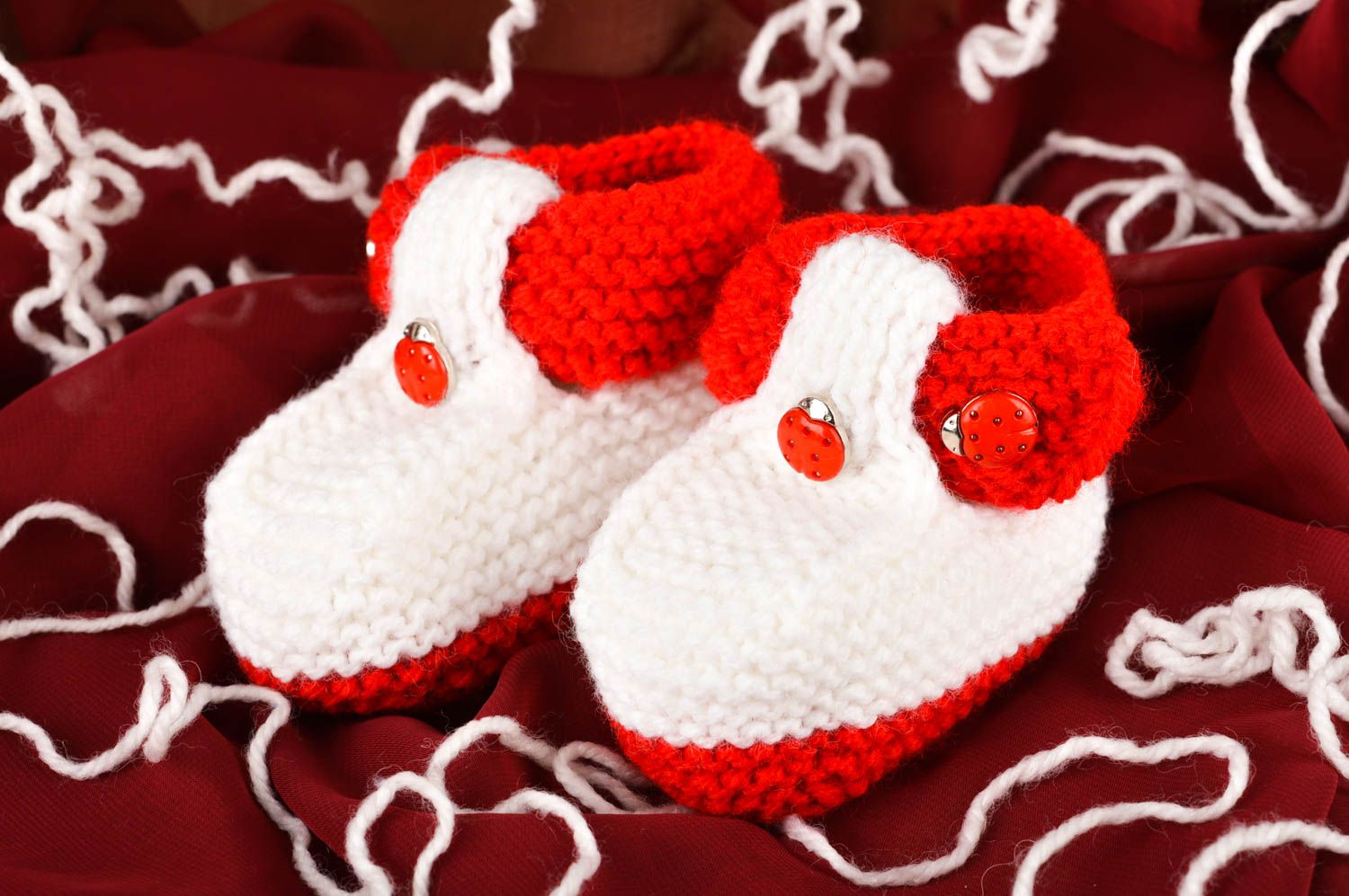 Beautiful handmade crochet baby booties baby accessories warm baby booties photo 1