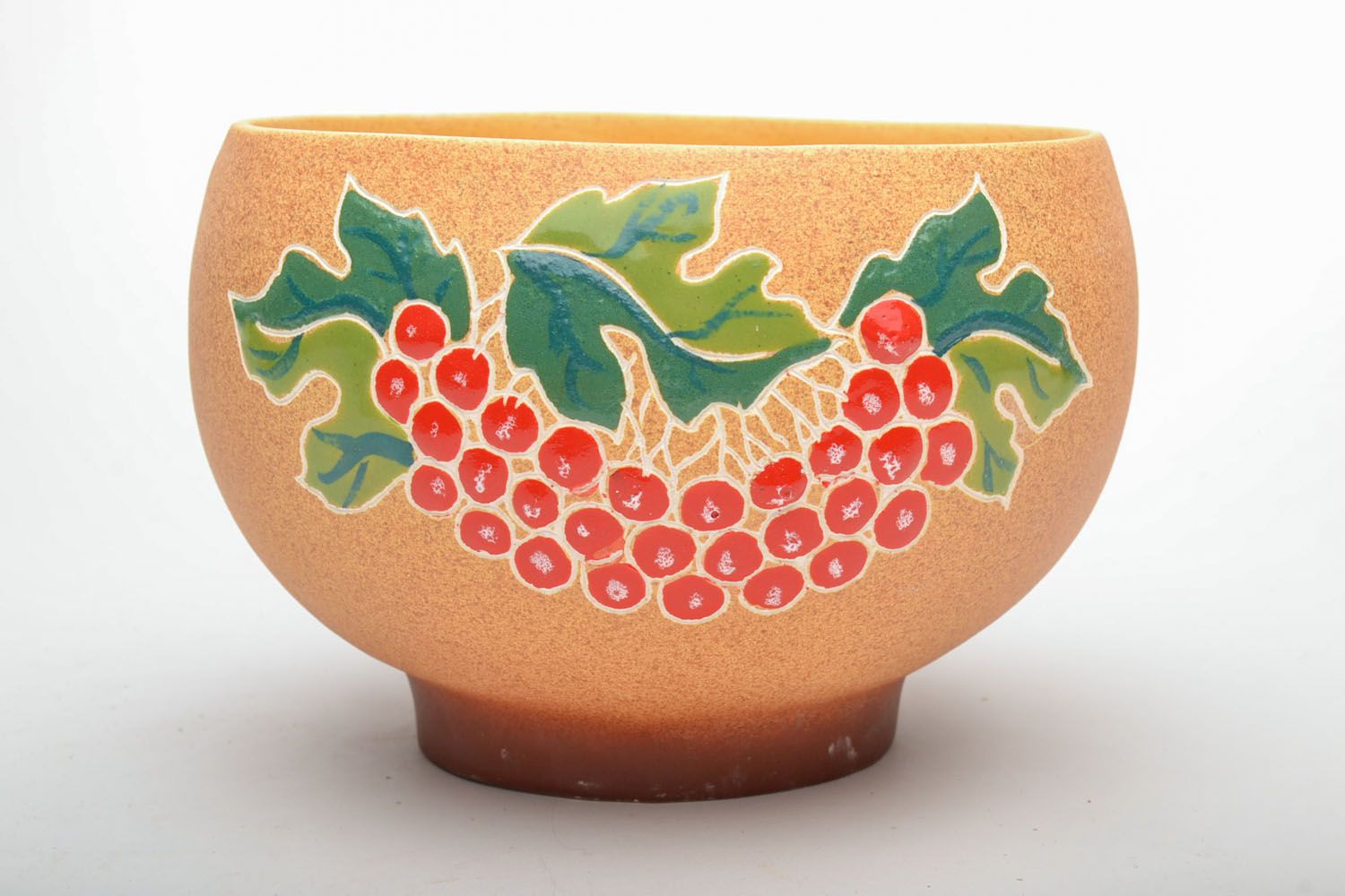Clay bowl with painting photo 3