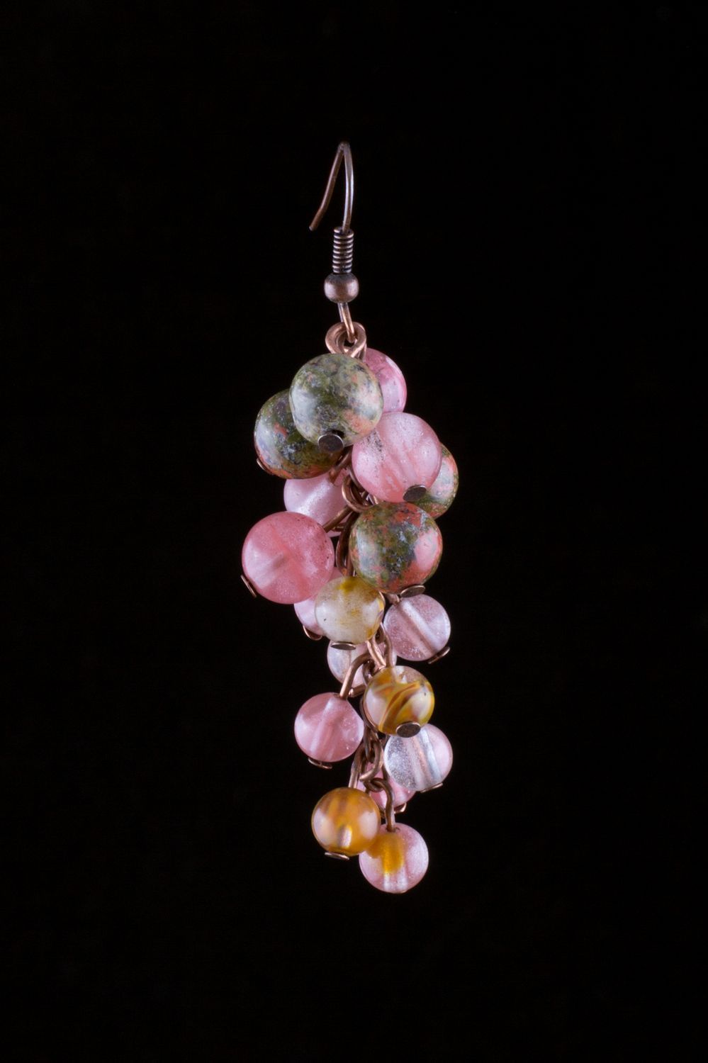 Handmade earrings jewelry with beads beautiful bijouterie perfect present photo 2