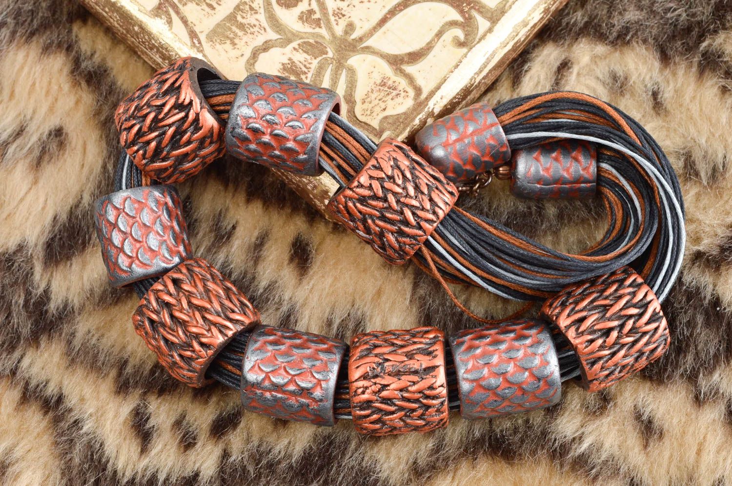 Collier Halskette handmade Schmuck Modeschmuck Collier lange Halskette stilvoll foto 1