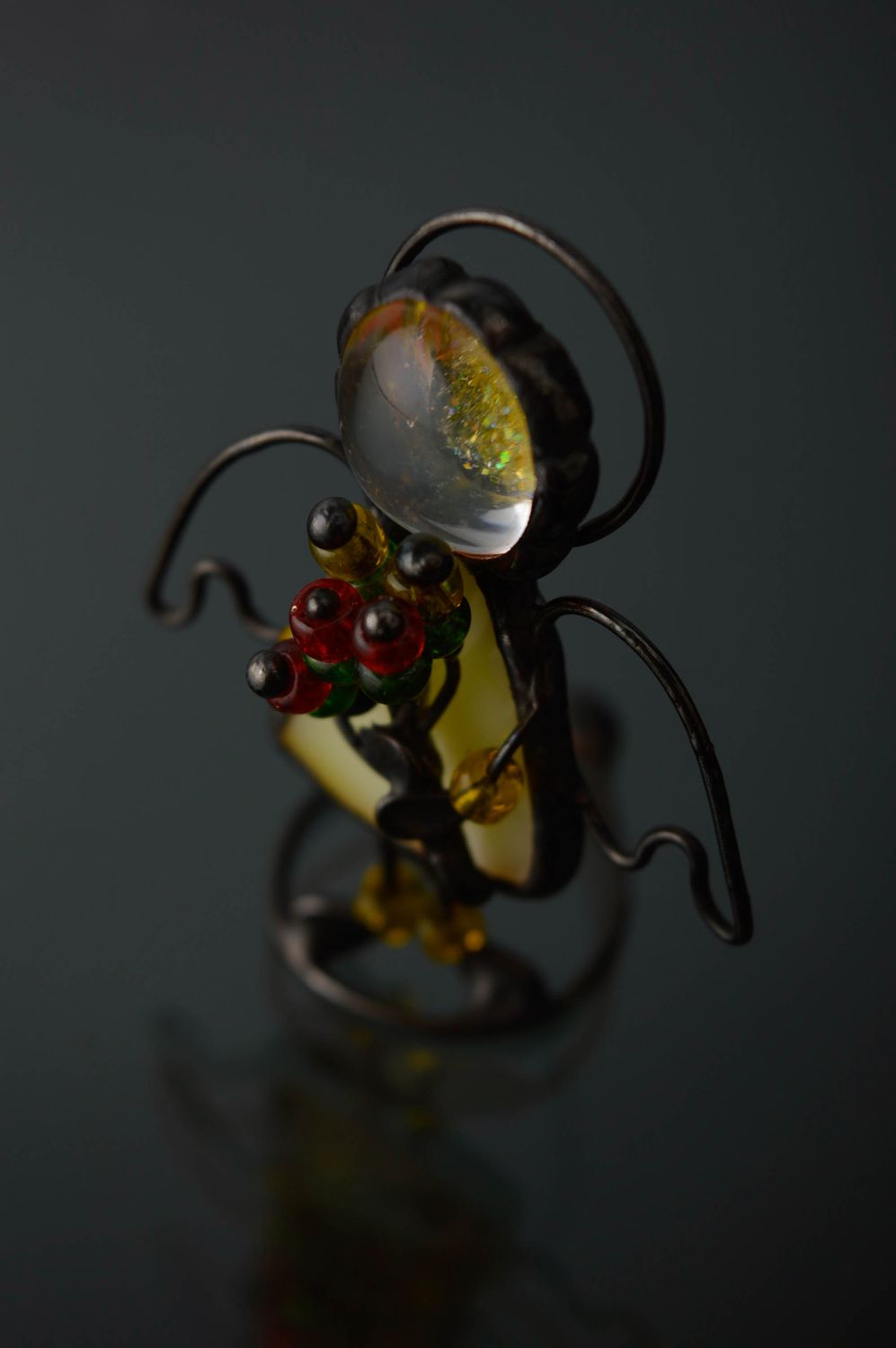 Stained glass figurine in the shape of angel photo 5