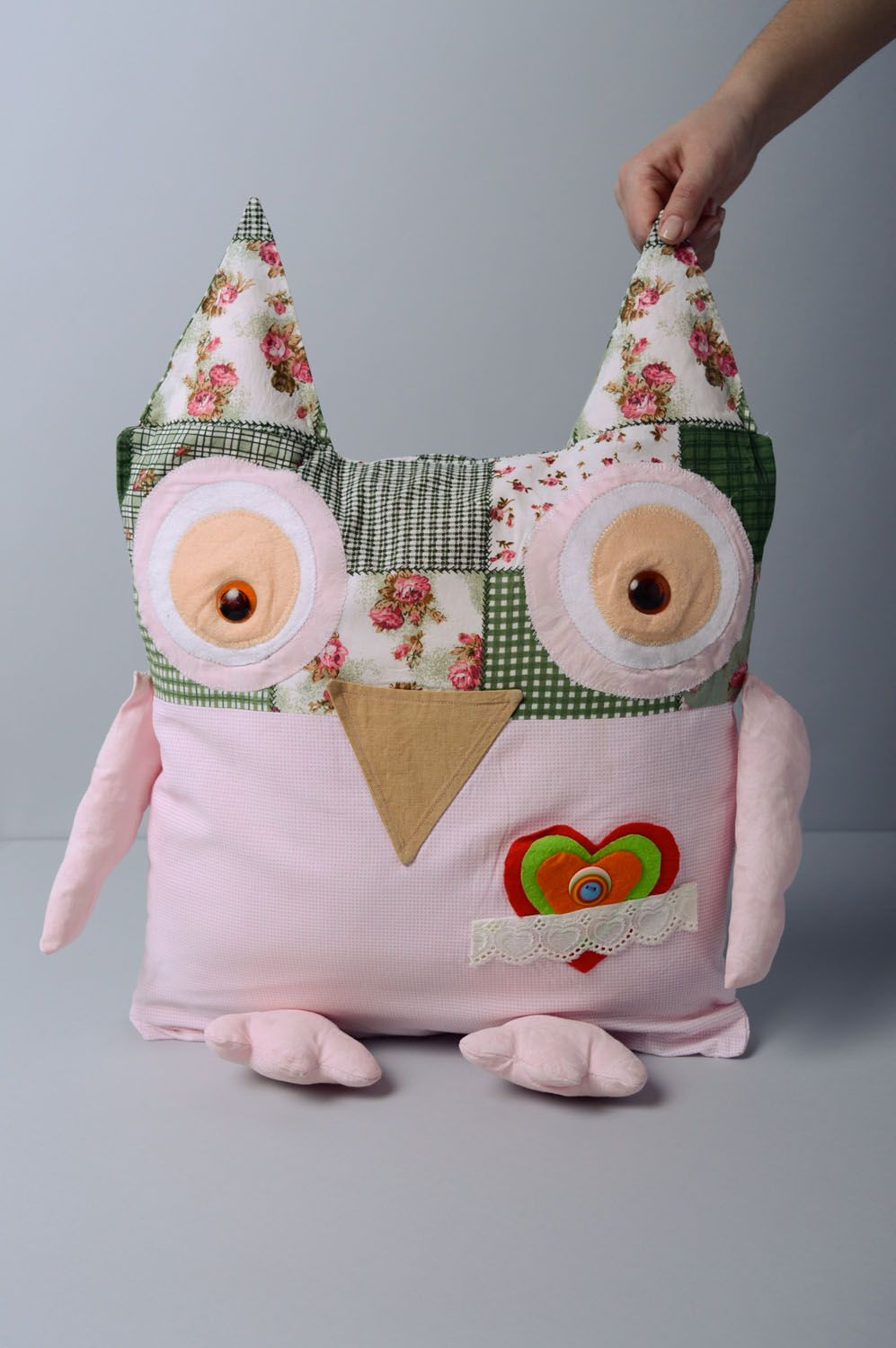 Decorative pillow case Owl photo 5