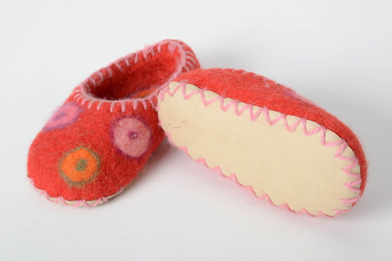 Pantuflas infantiles pequeñas zapatillas de casa hechas a mano regalo para niños foto 4