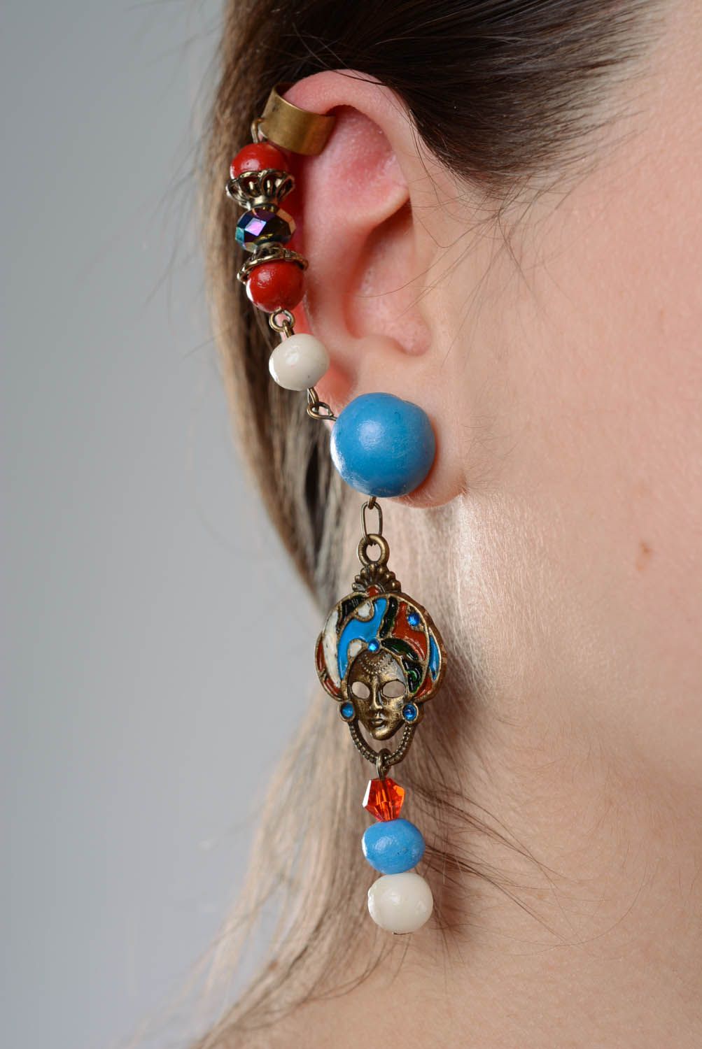 Long cuff earrings Dreams of East photo 3