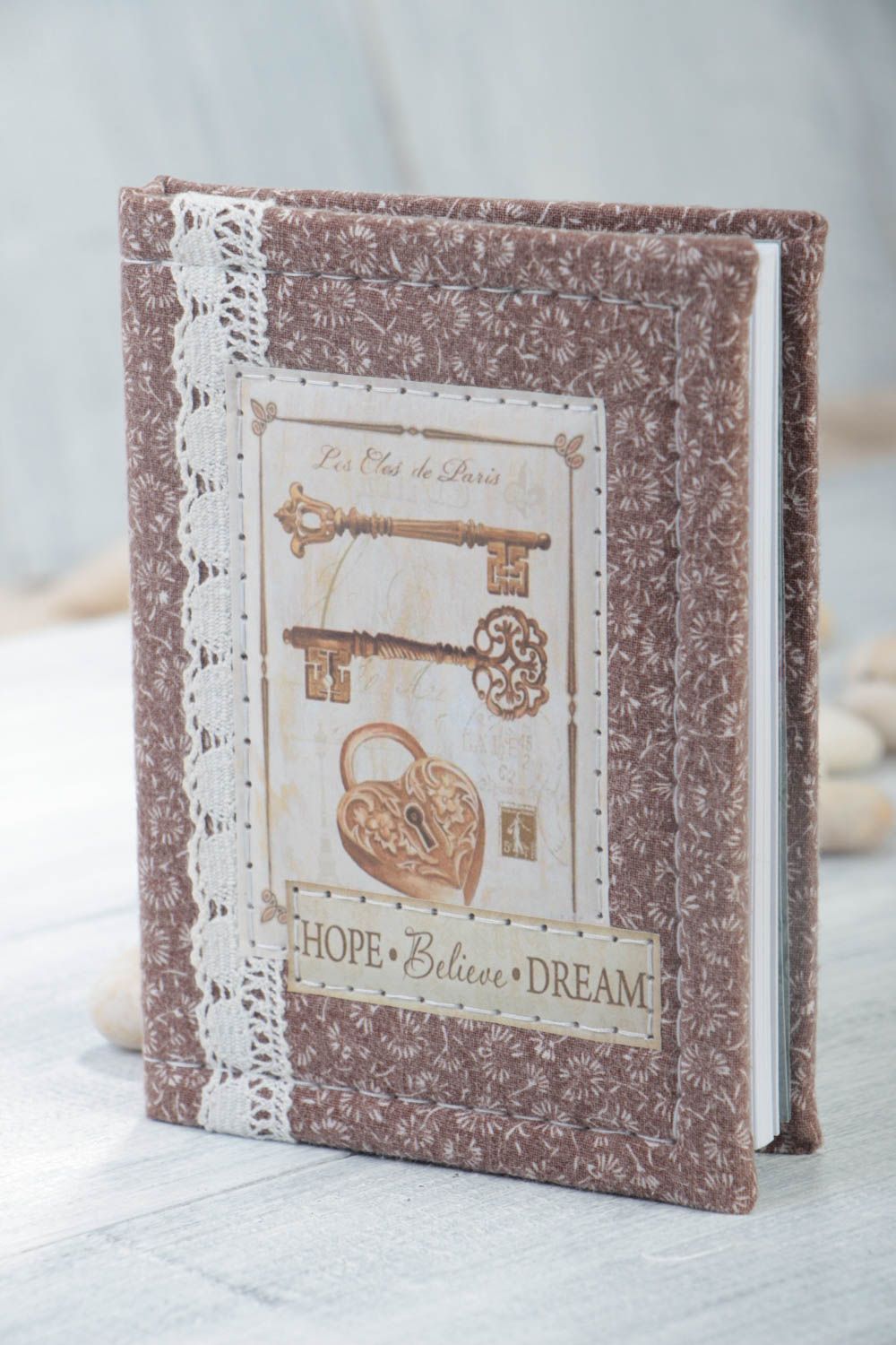 Handmade braunes Designer Notizbuch Geschenk für Frauen Scrapbooking Notizbuch  foto 1