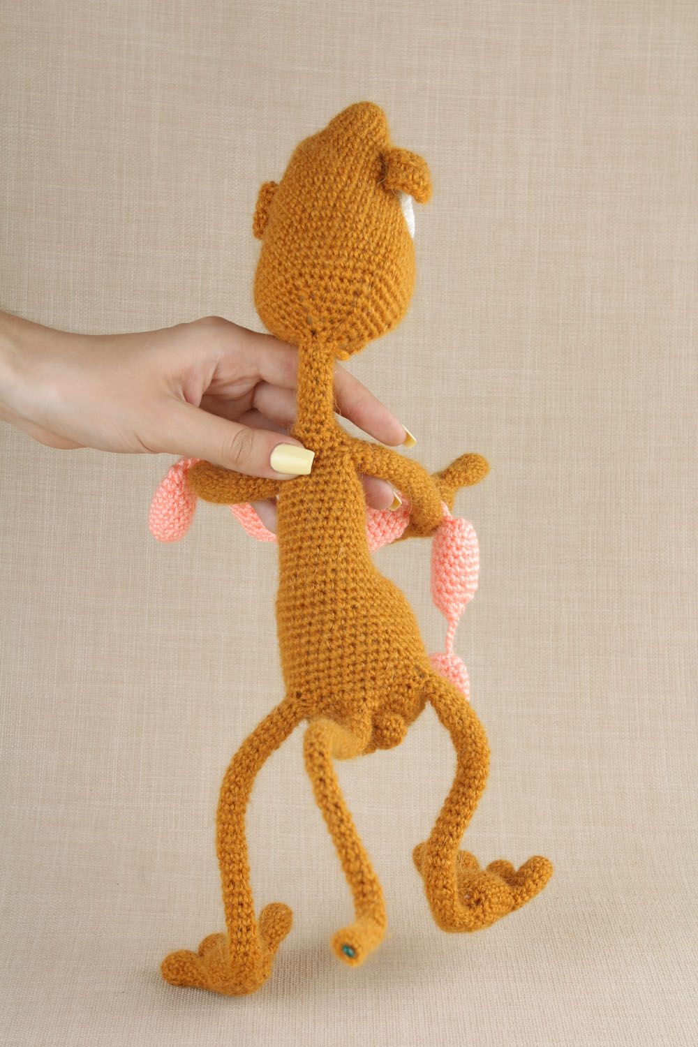 Poupée tricotée chat avec saucisses originale photo 5