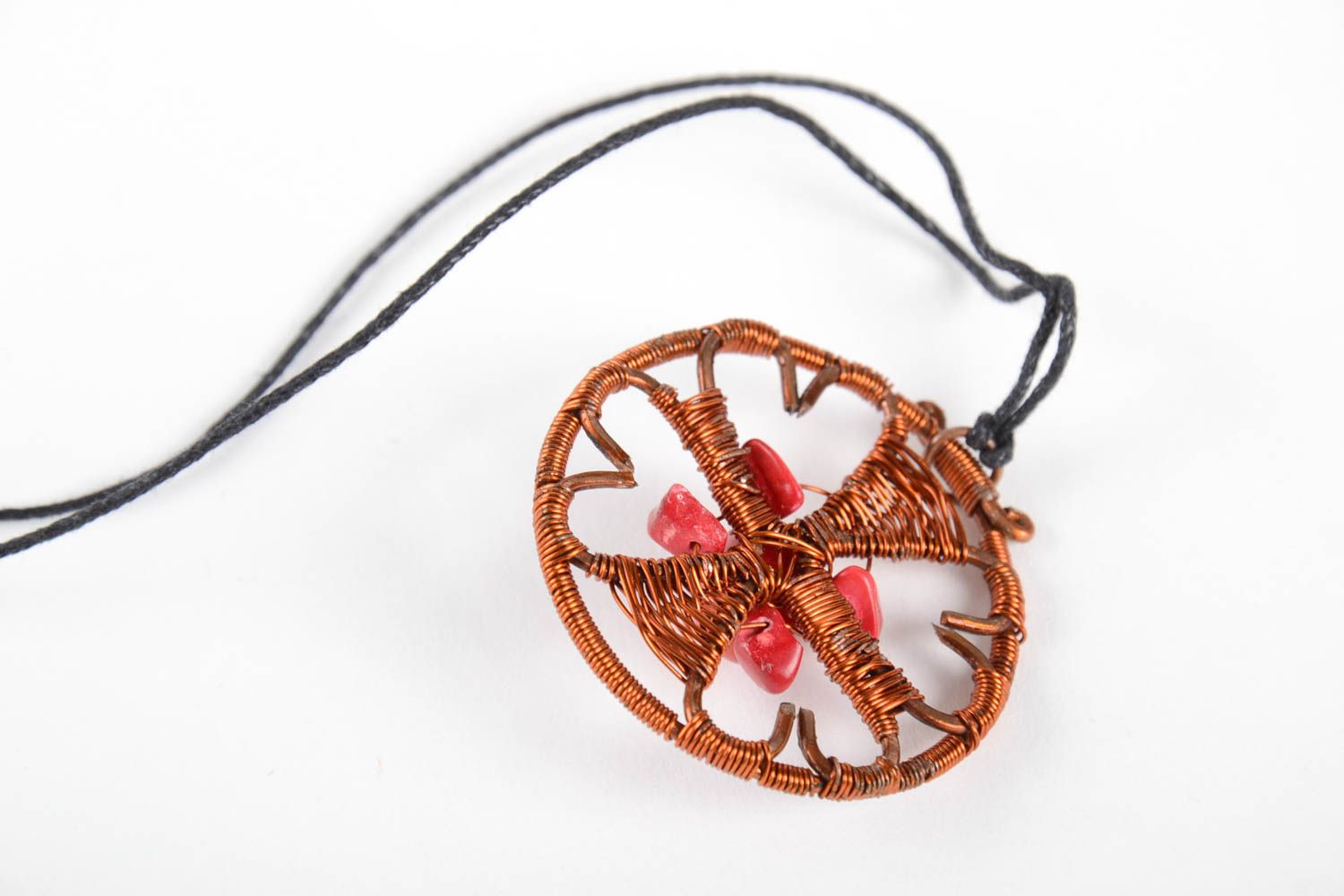 Handmade pendant metal jewelry gift ideas unusual accessory copper accessory photo 4